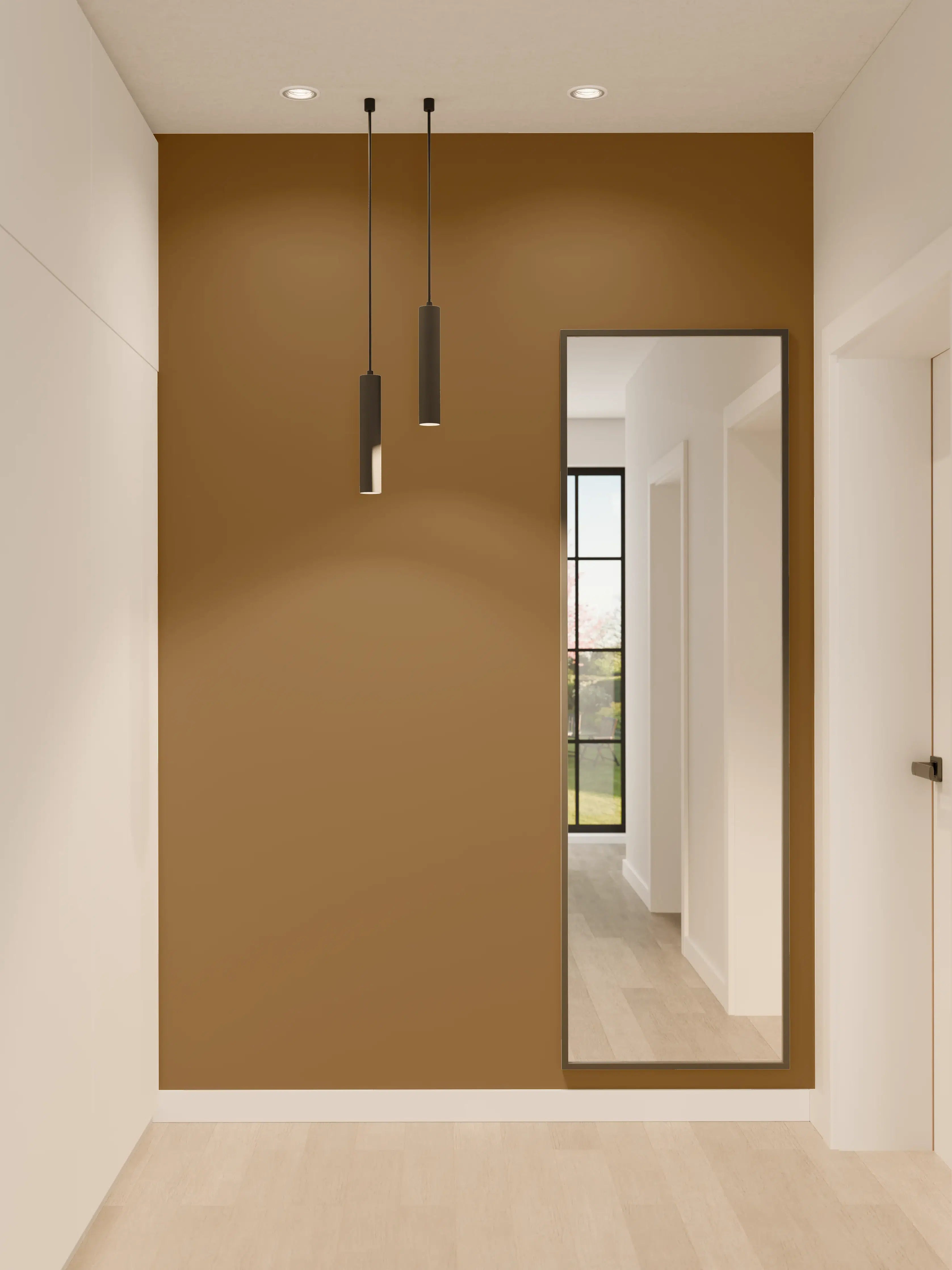 Wandverkleidung Flur - RAL 8008 (Olivbraun)