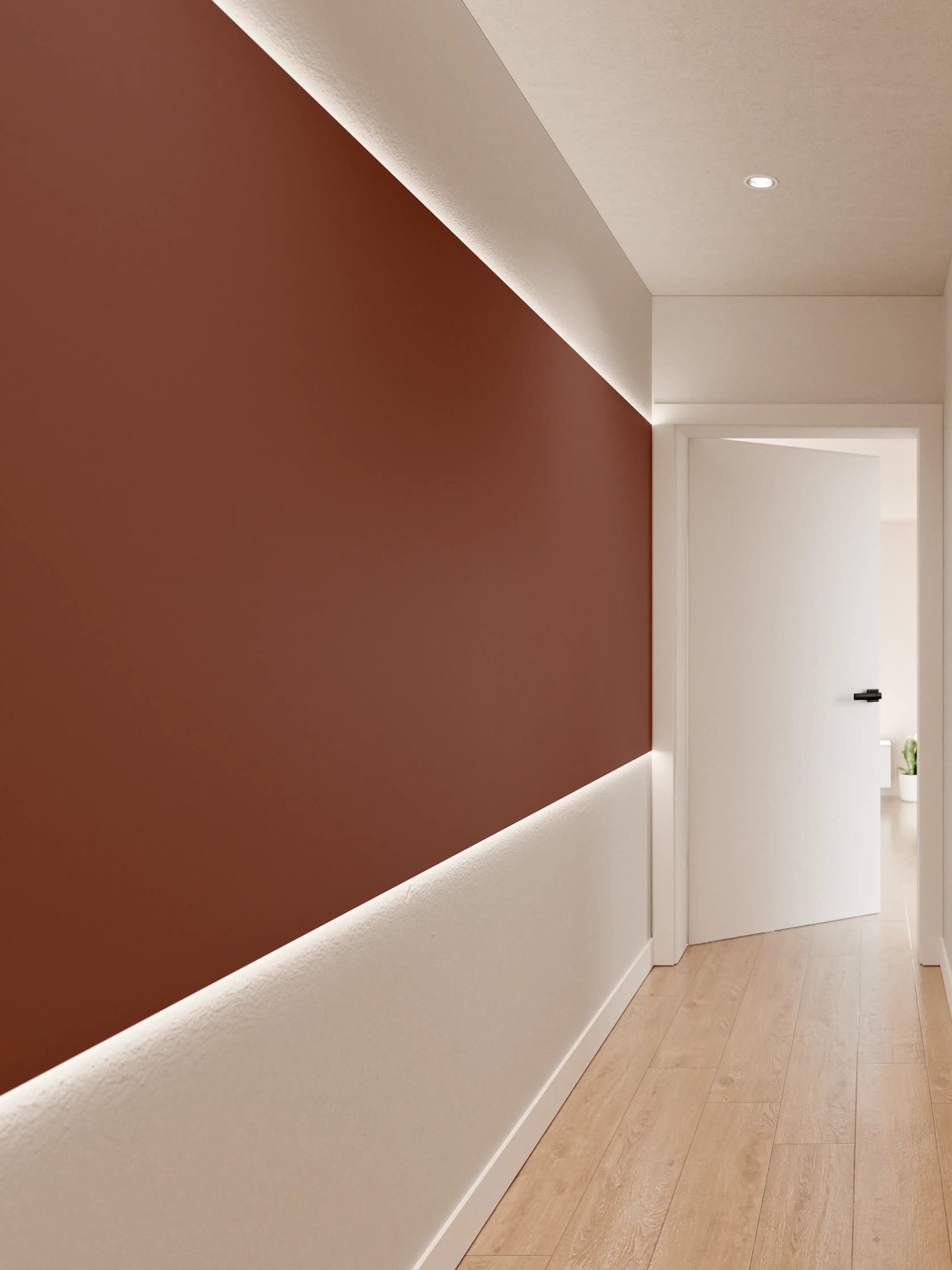 Wandverkleidung Flur - RAL 8012 (Rotbraun)