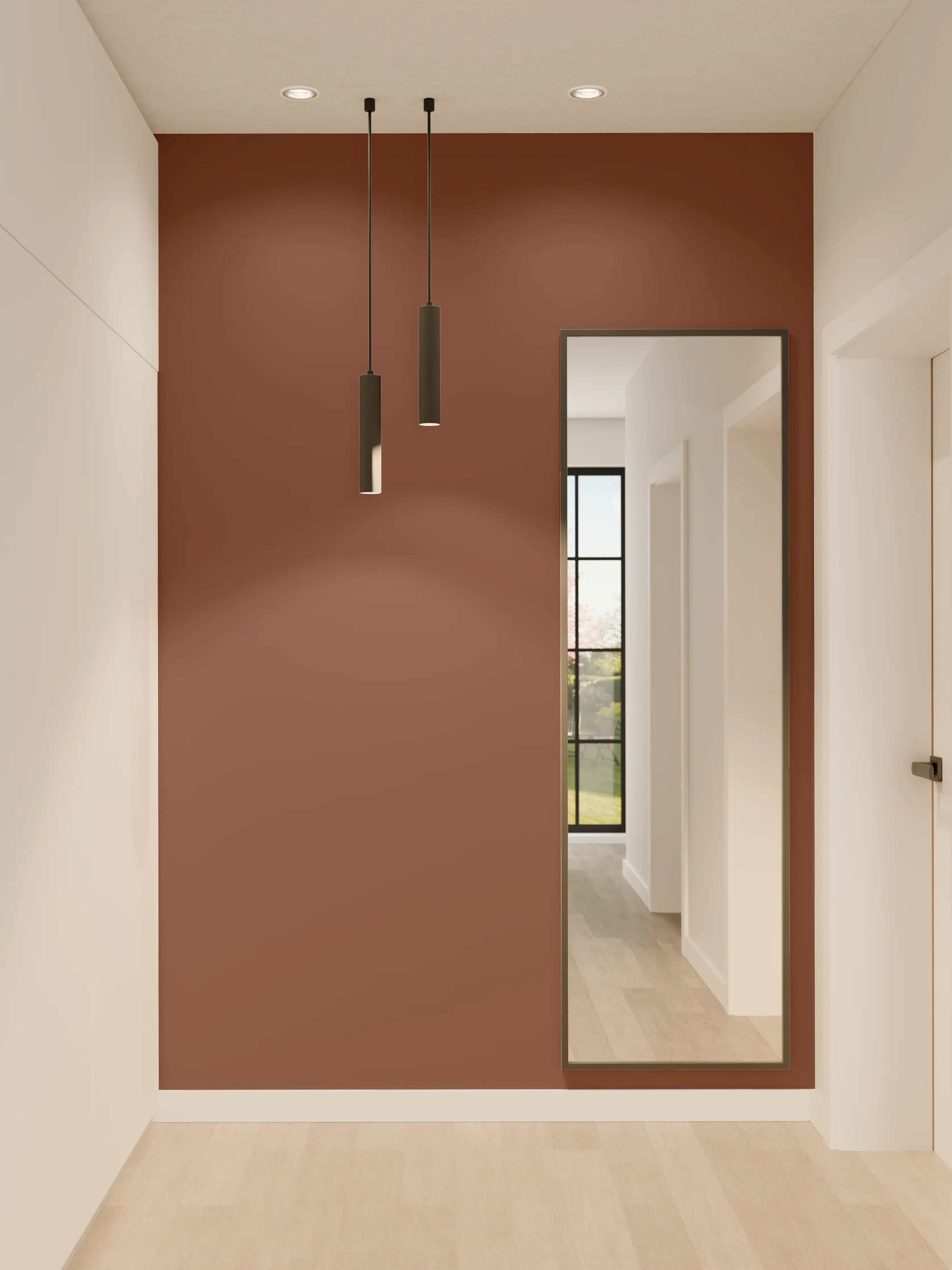 Wandverkleidung Flur - RAL 8012 (Rotbraun)