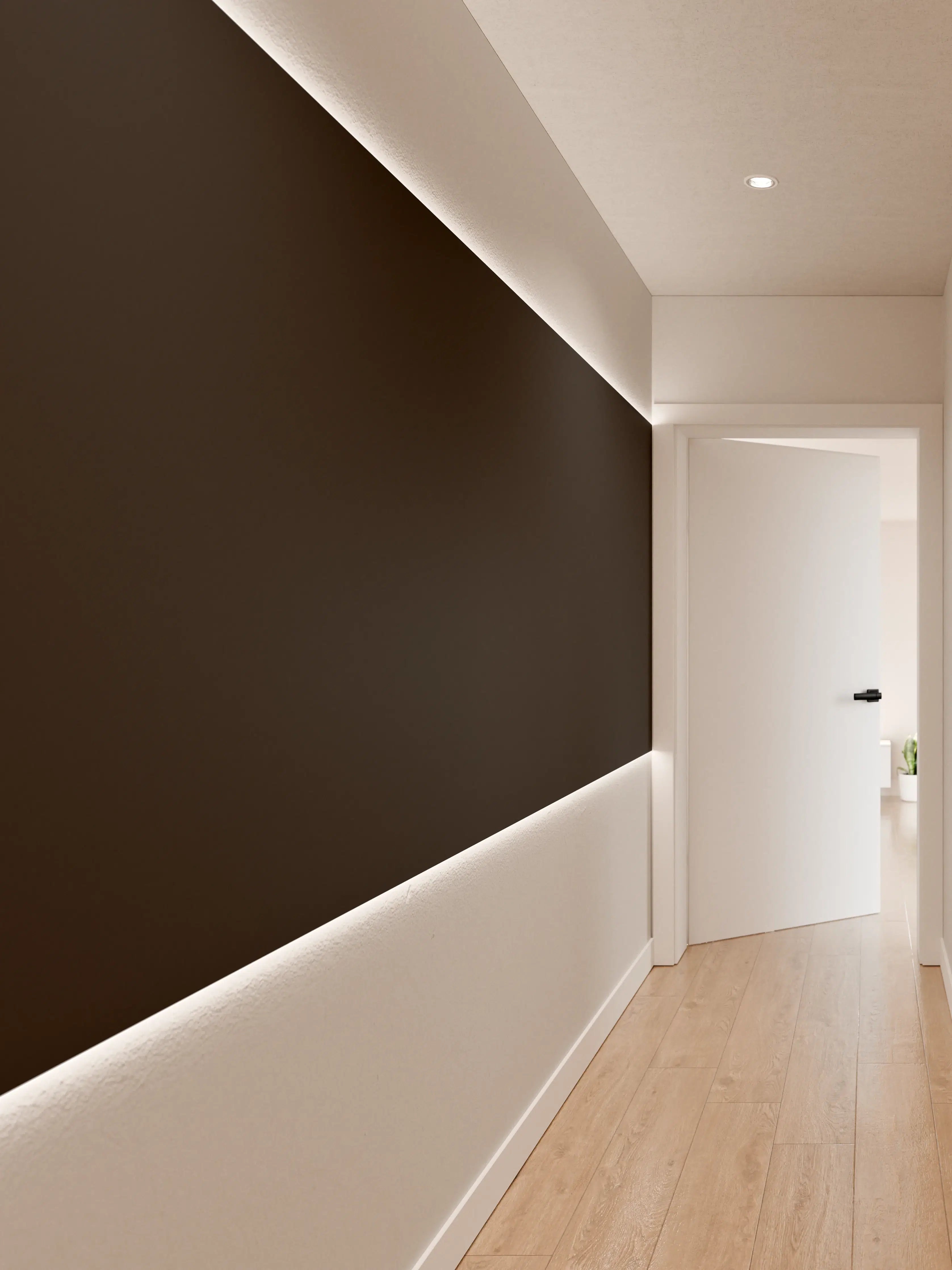 Wandverkleidung Flur - RAL 8022 (Schwarzbraun)