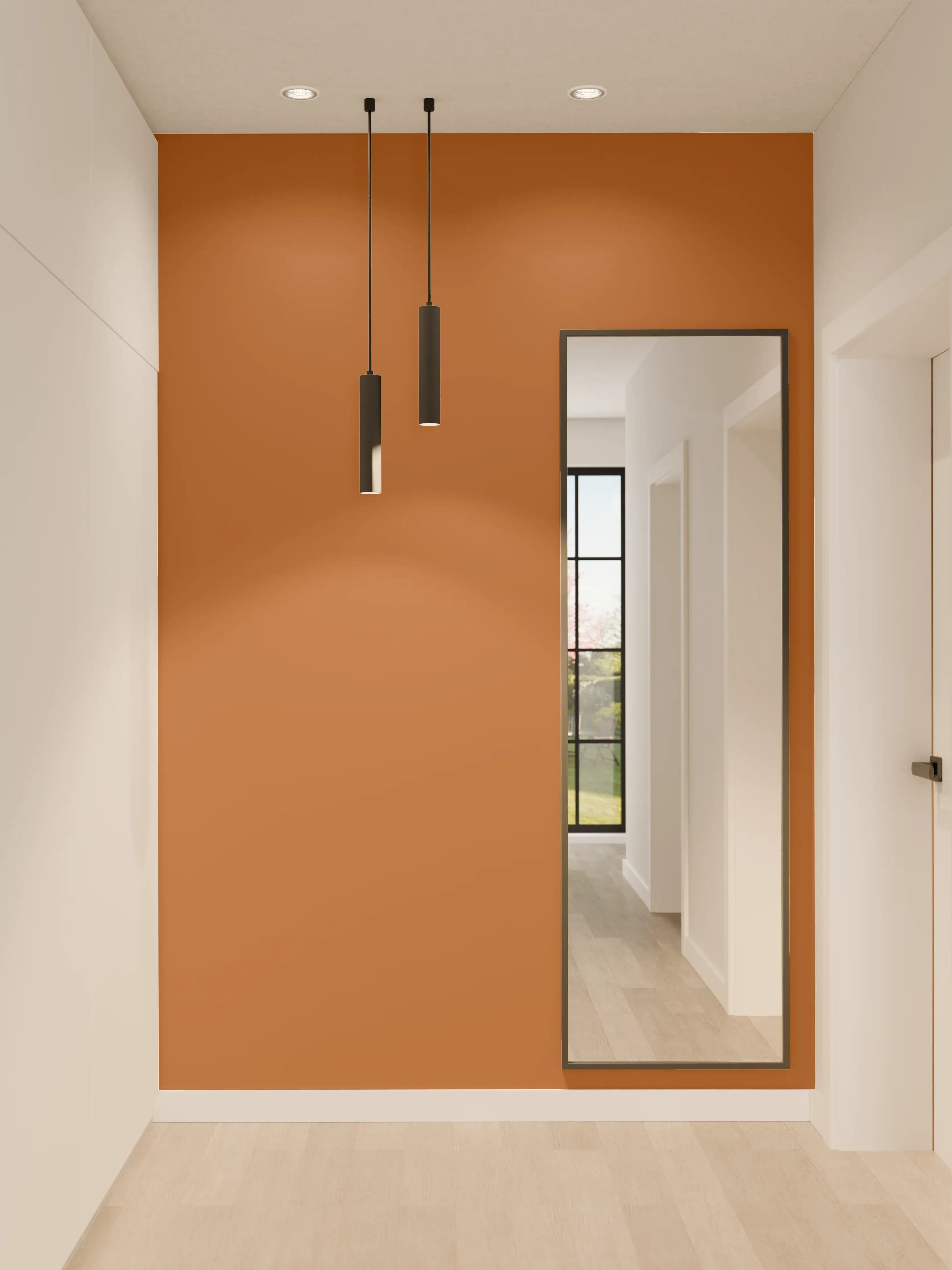 Wandverkleidung Flur - RAL 8023 (Orangebraun)