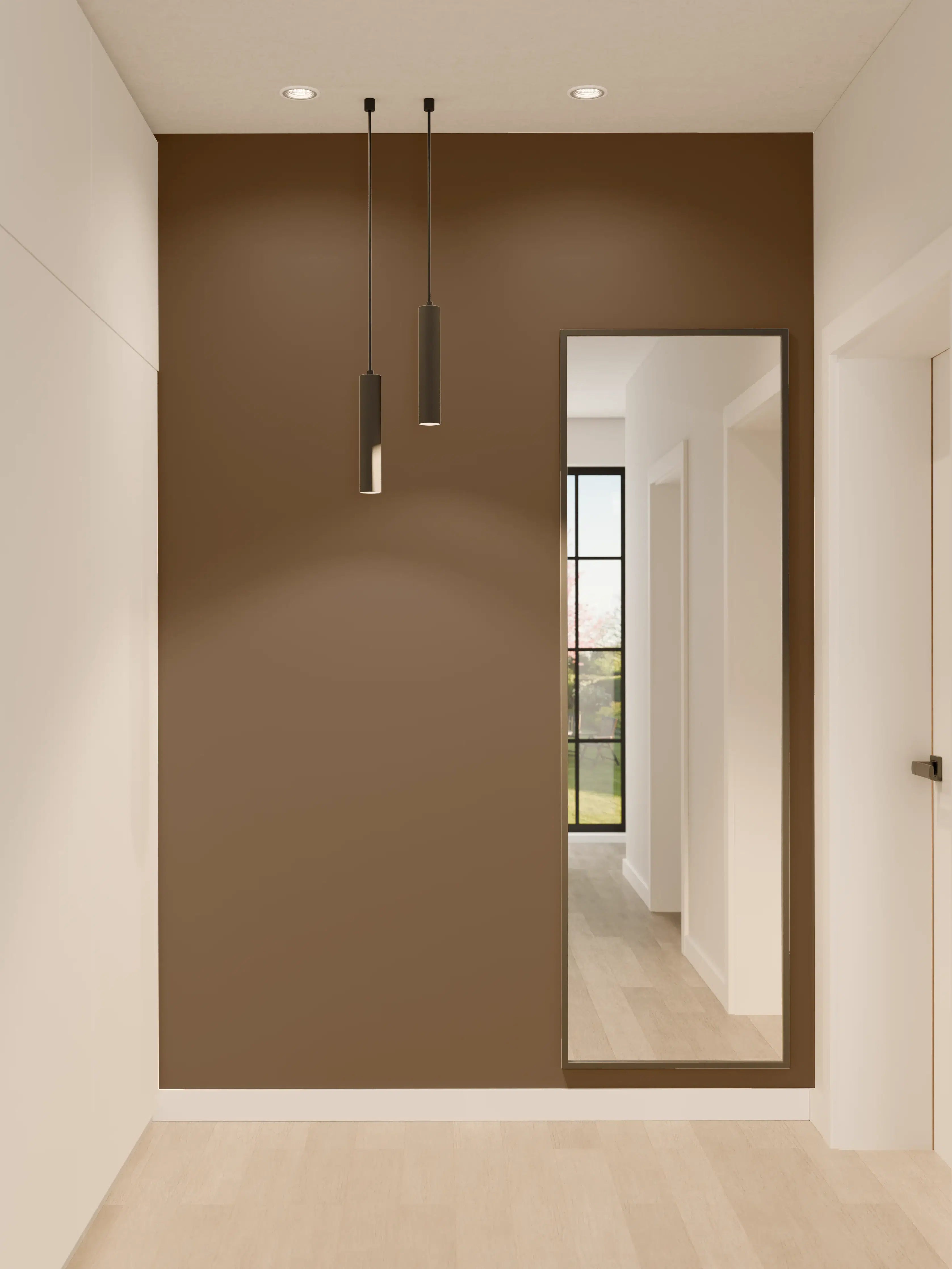 Wandverkleidung Flur - RAL 8028 (Terrabraun)