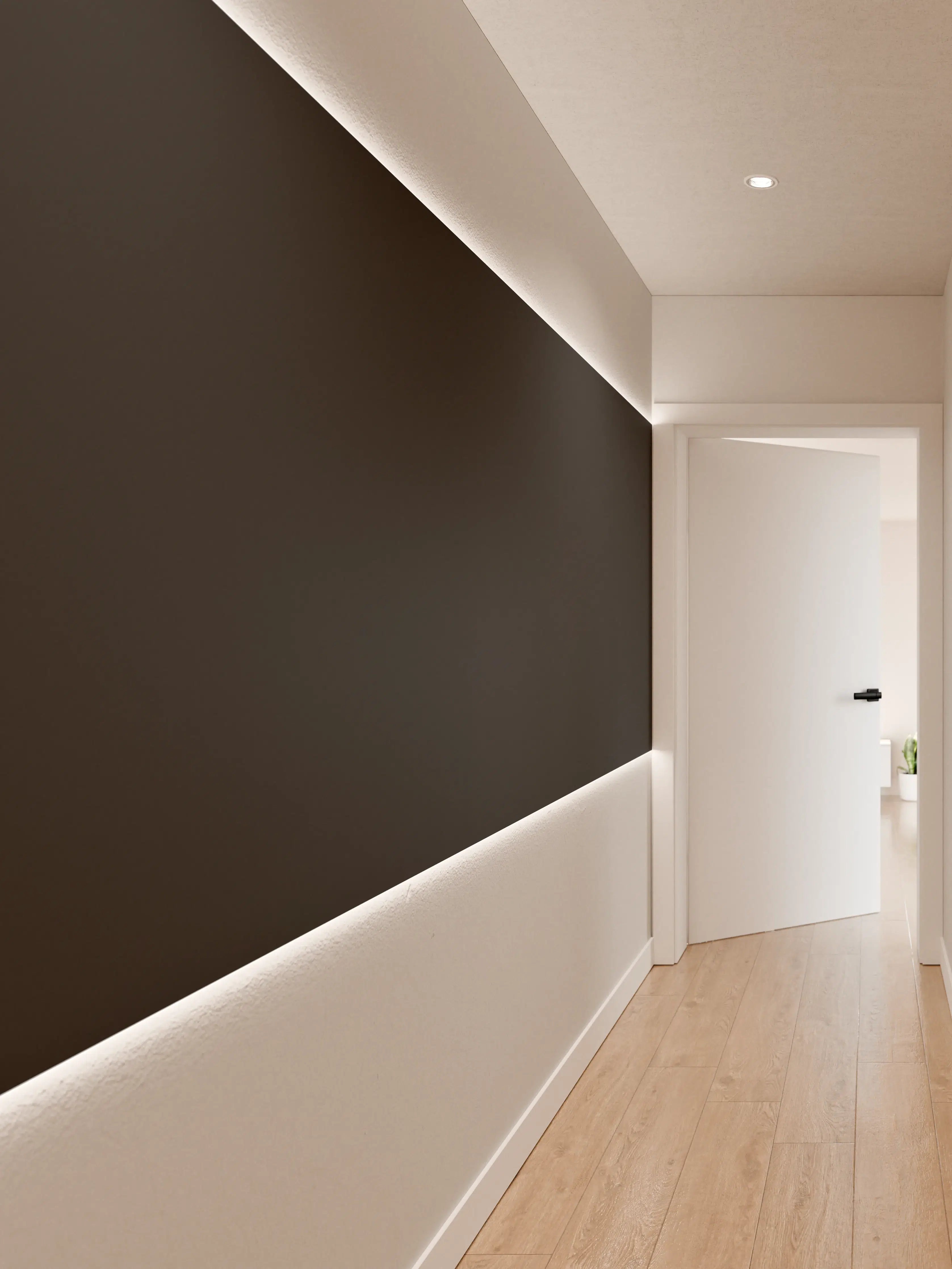 Wandverkleidung Flur - RAL 9011 (Graphitschwarz)