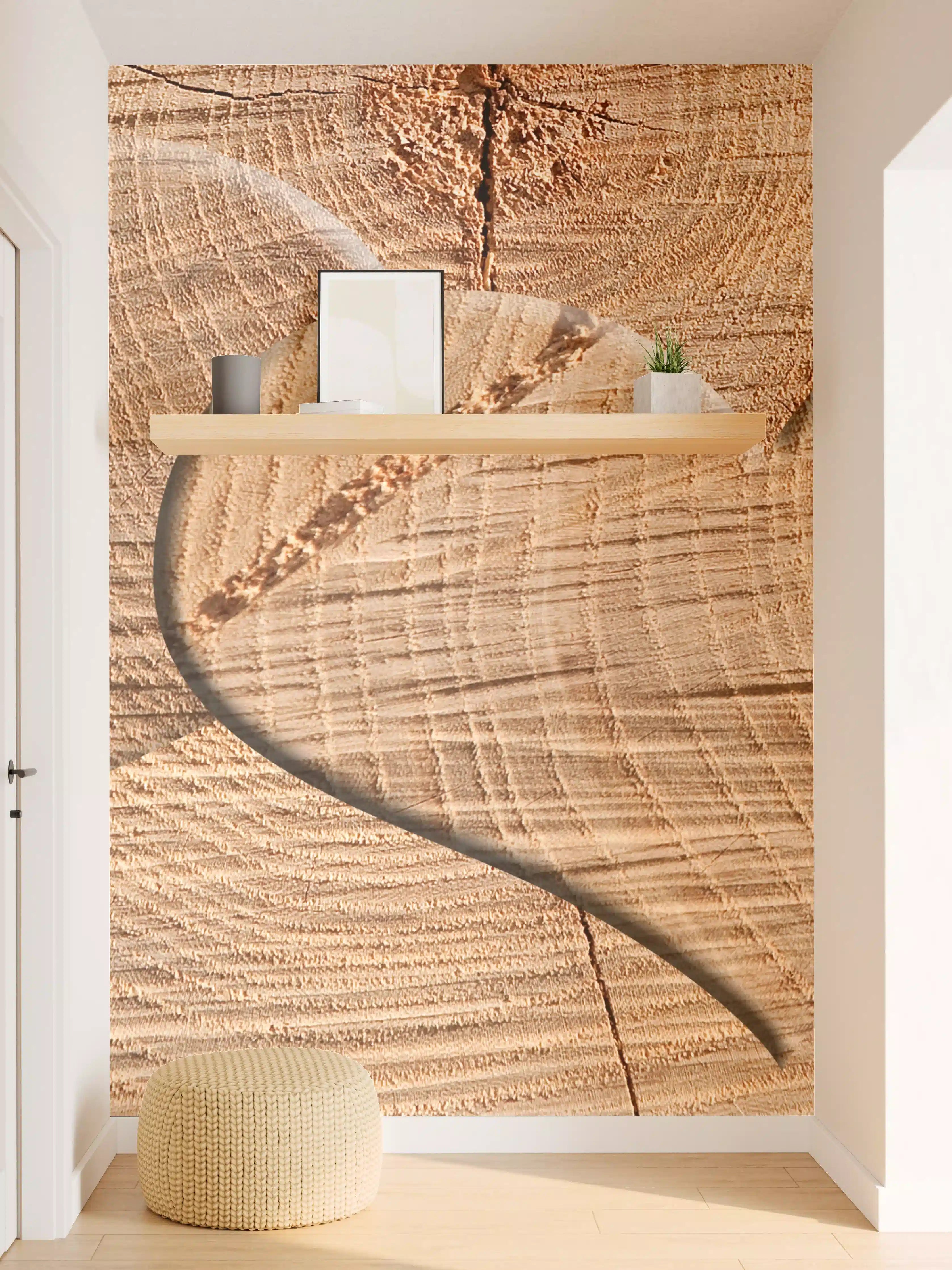 Wandverkleidung Flur - Romantische Holzherz-Dekoration