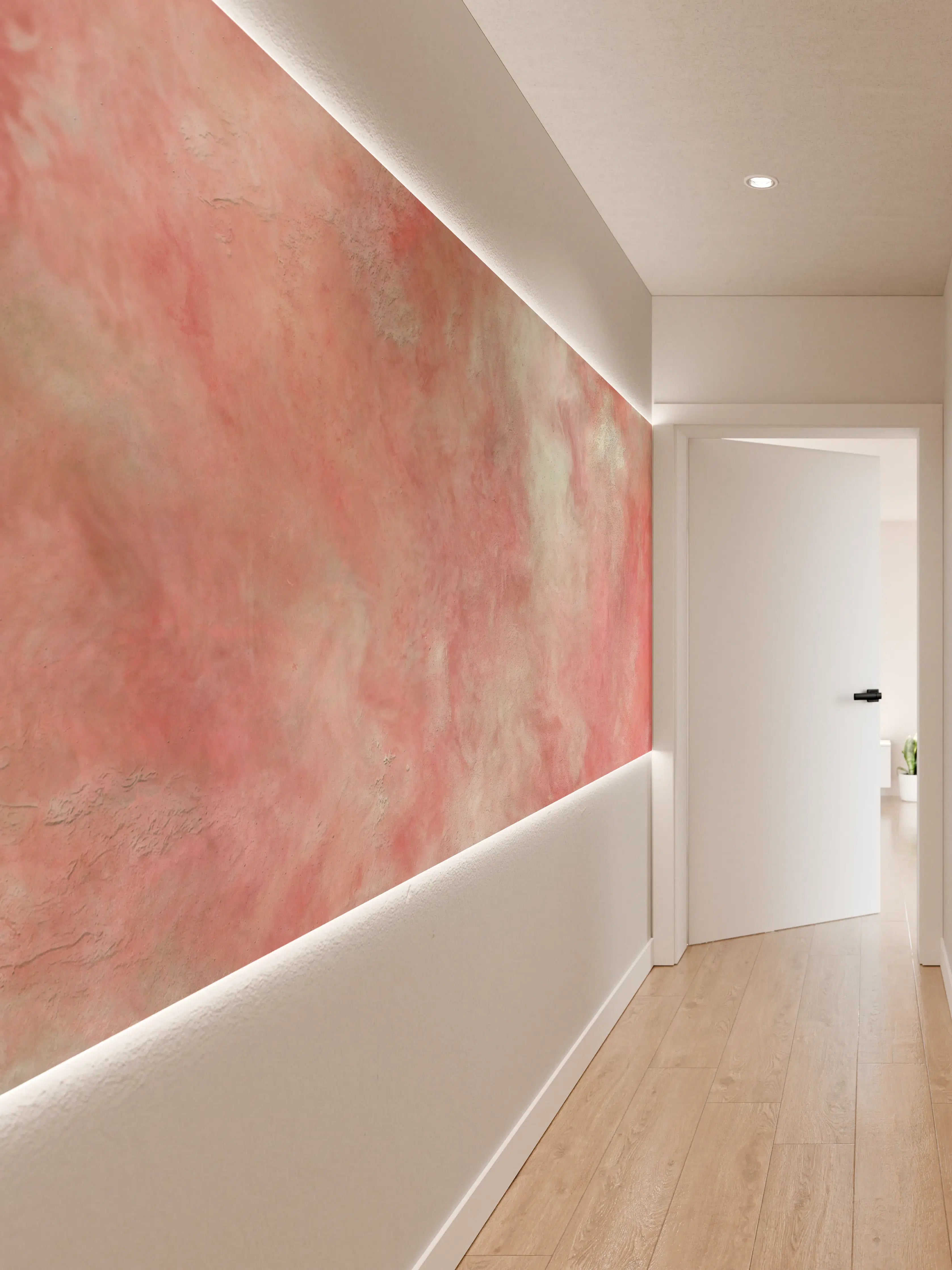 Wandverkleidung Flur - Rosa Marble Textur