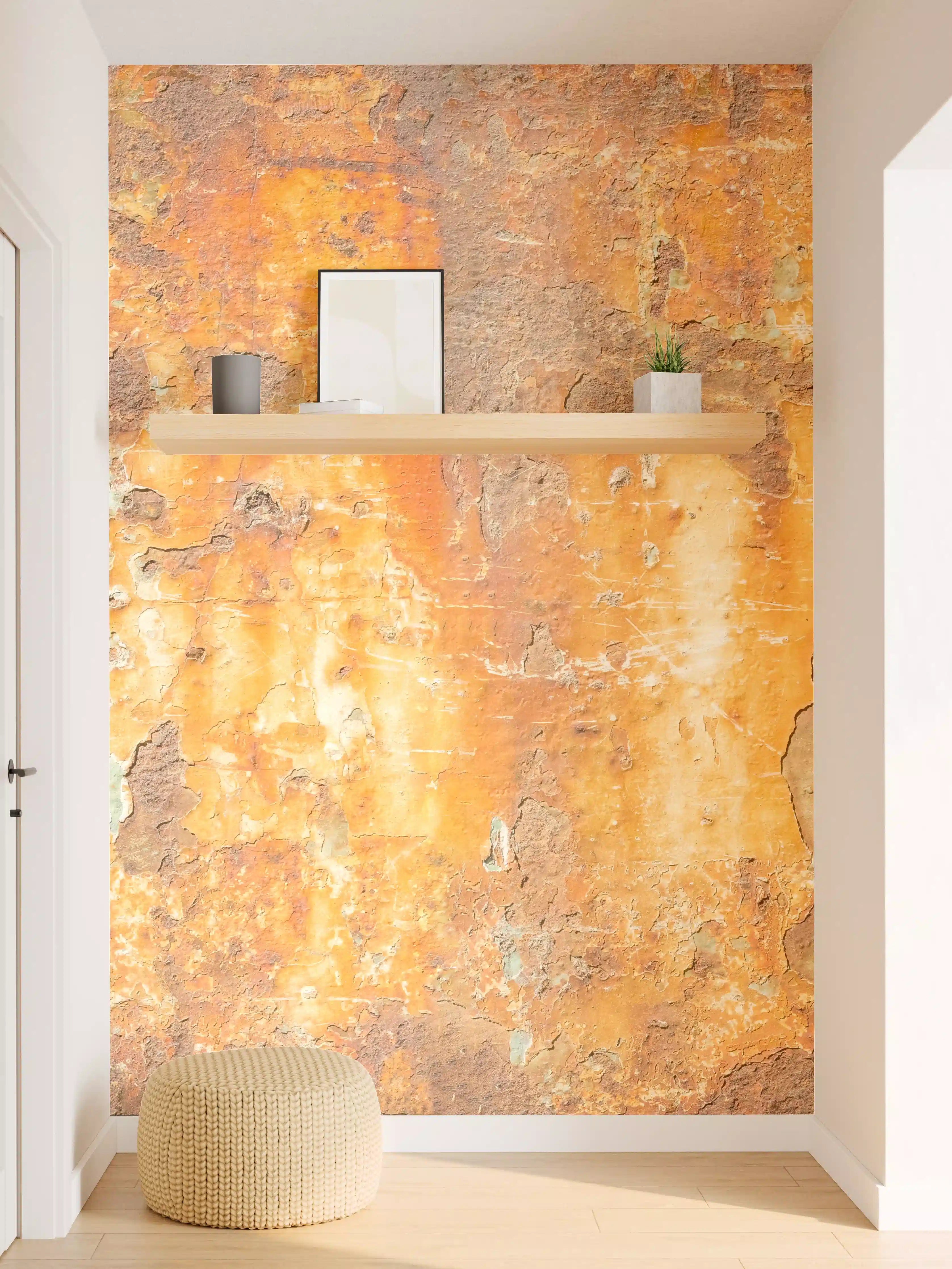 Wandverkleidung Flur - Rostige Betonwand
