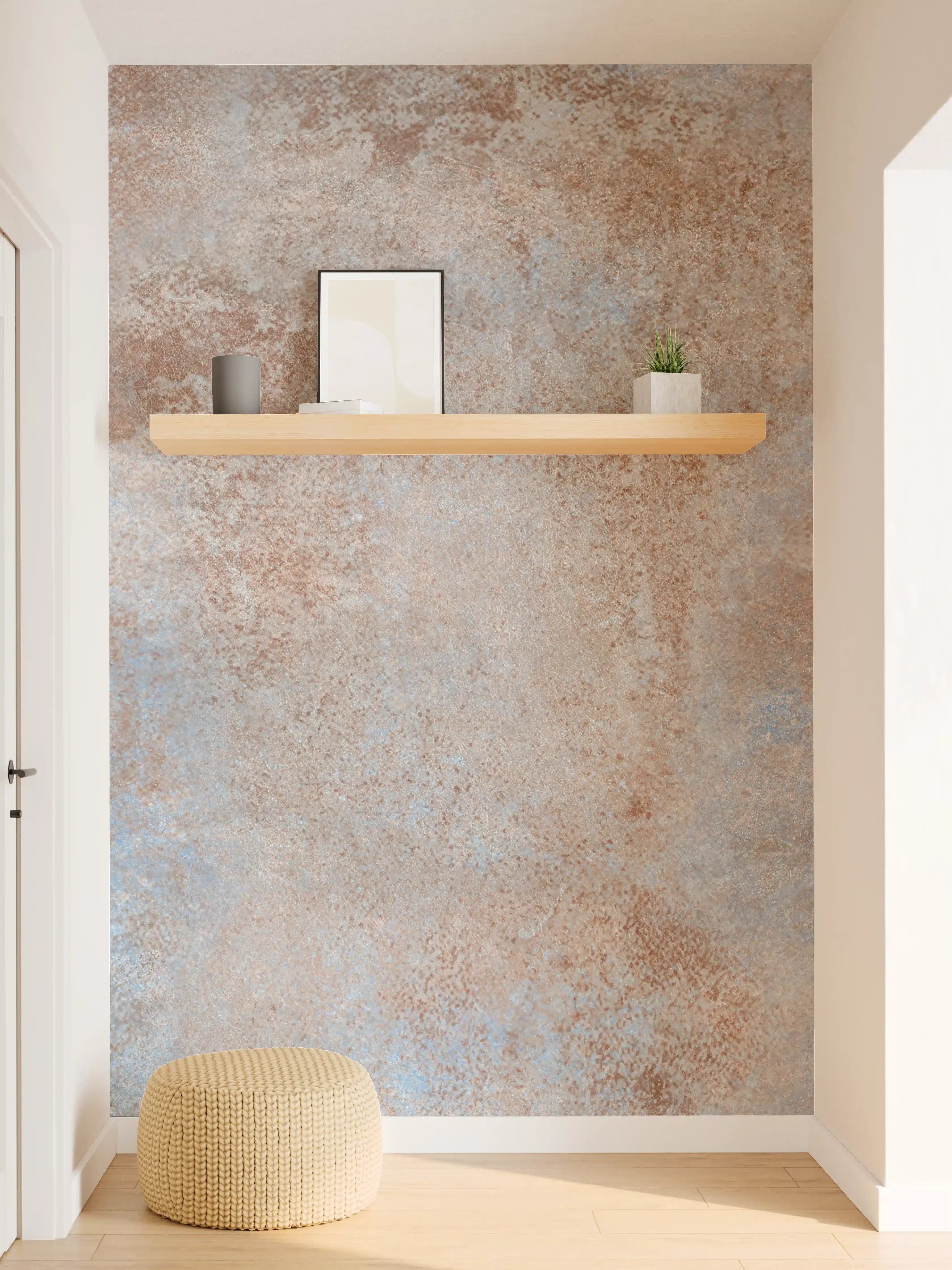 Wandverkleidung Flur - Rostige Metallplatte