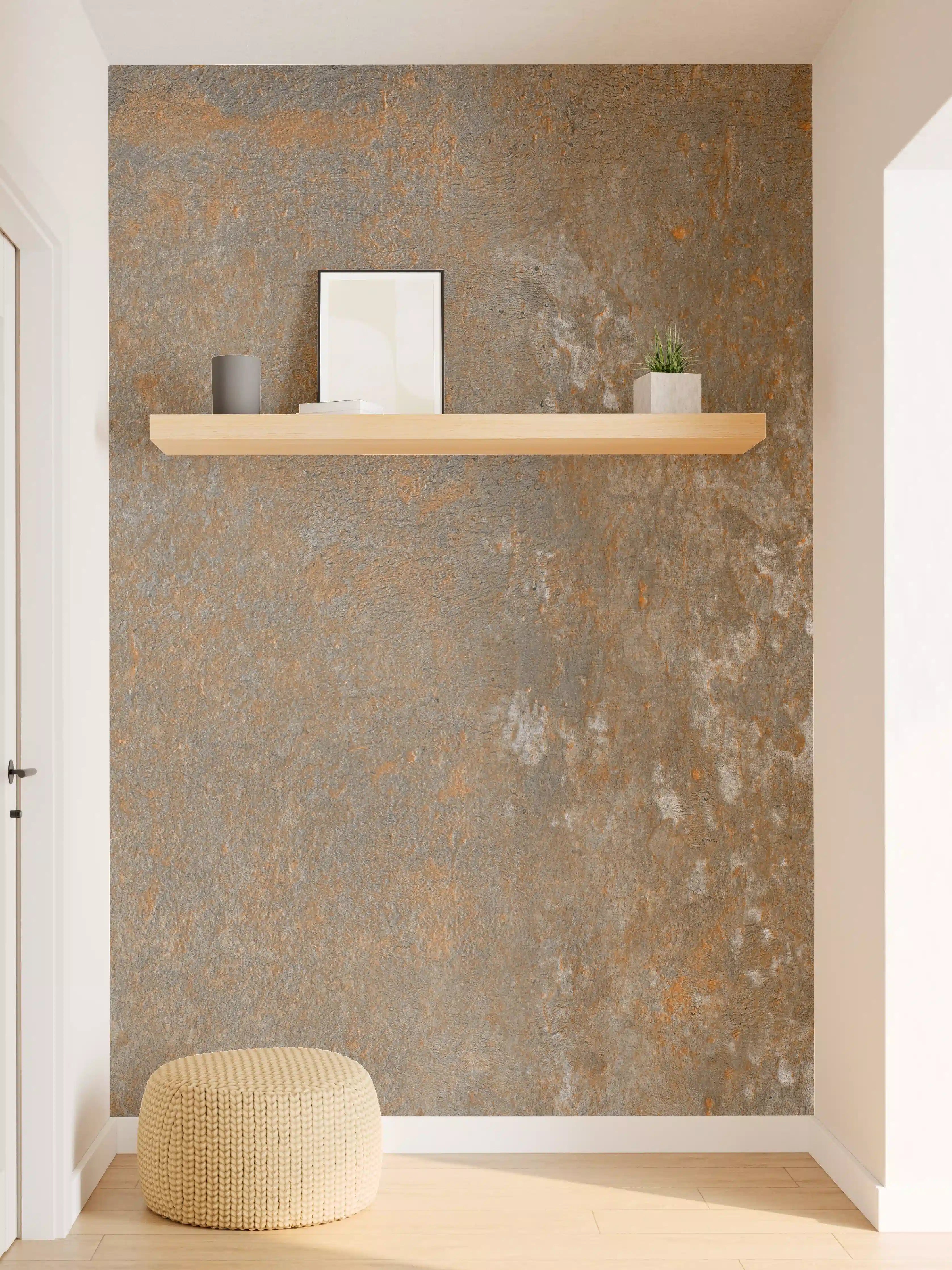 Wandverkleidung Flur - Rostiger Naturstein