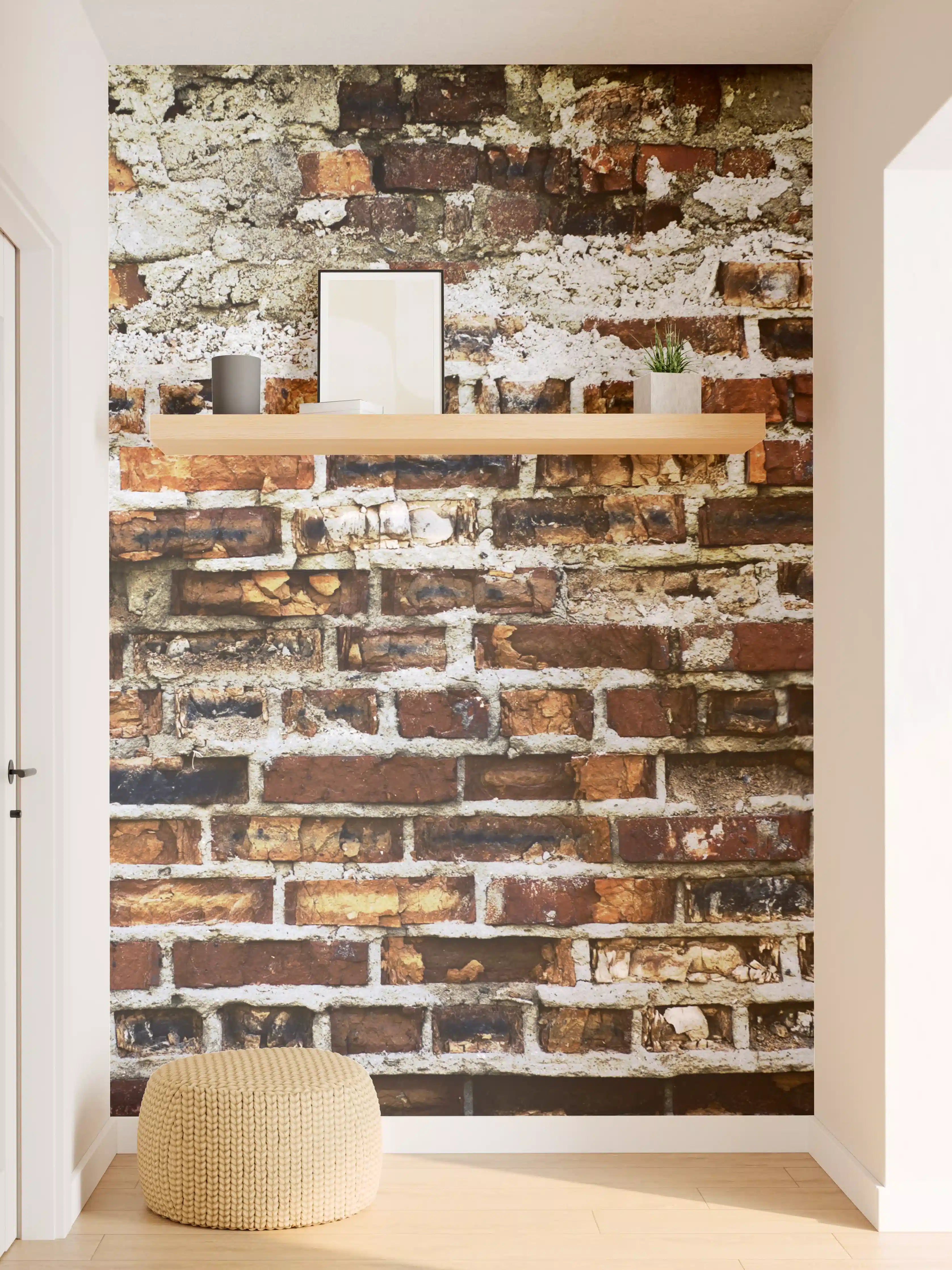 Wandverkleidung Flur - Rote Backsteinmauer Vintage