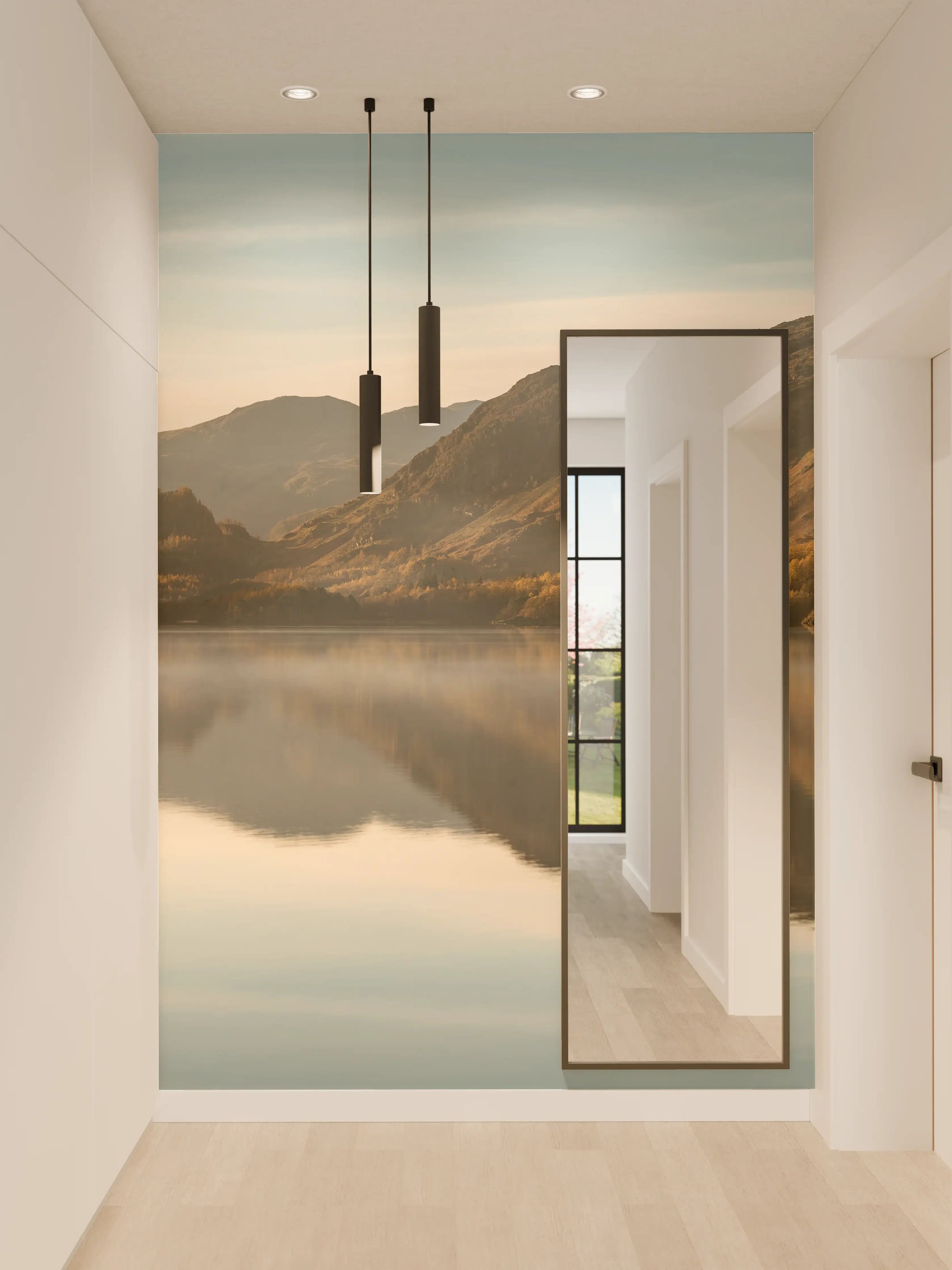 Wandverkleidung Flur - Ruhige Reflexionen im stillen Derwentwater