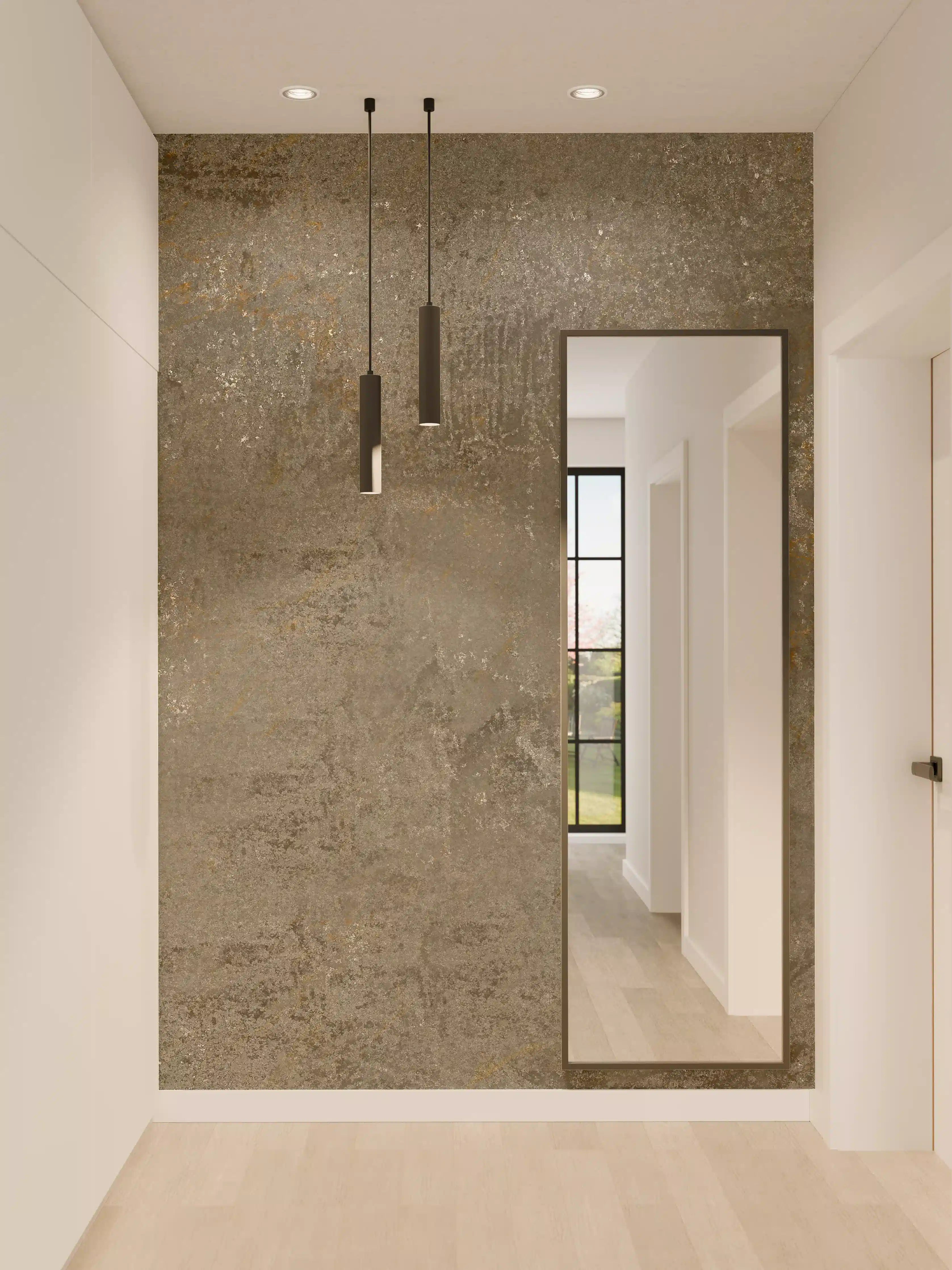 Wandverkleidung Flur - Rustikale Betonoptik Wandgestaltung