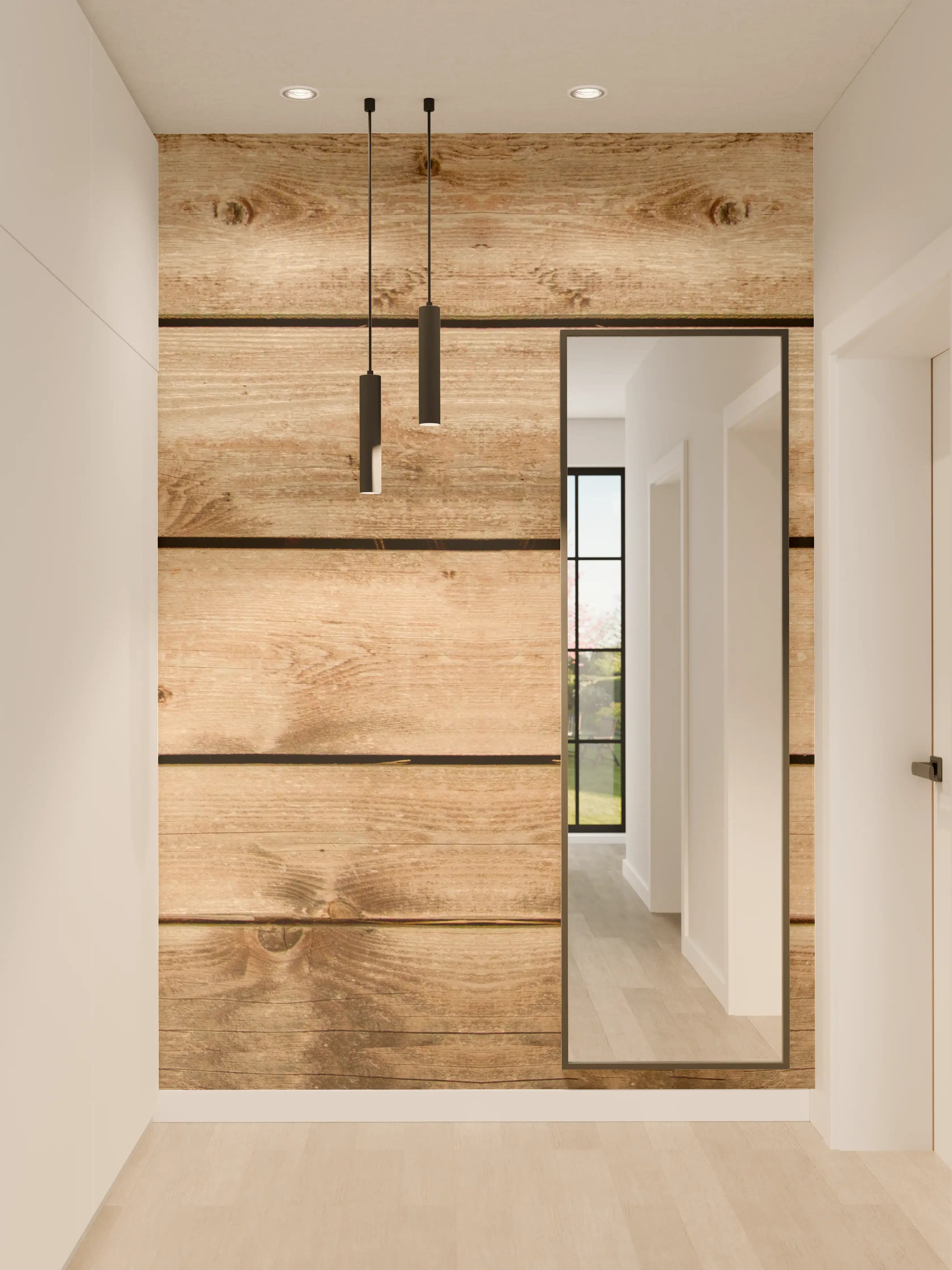 Wandverkleidung Flur - Rustikale Braun-Holz-Textur
