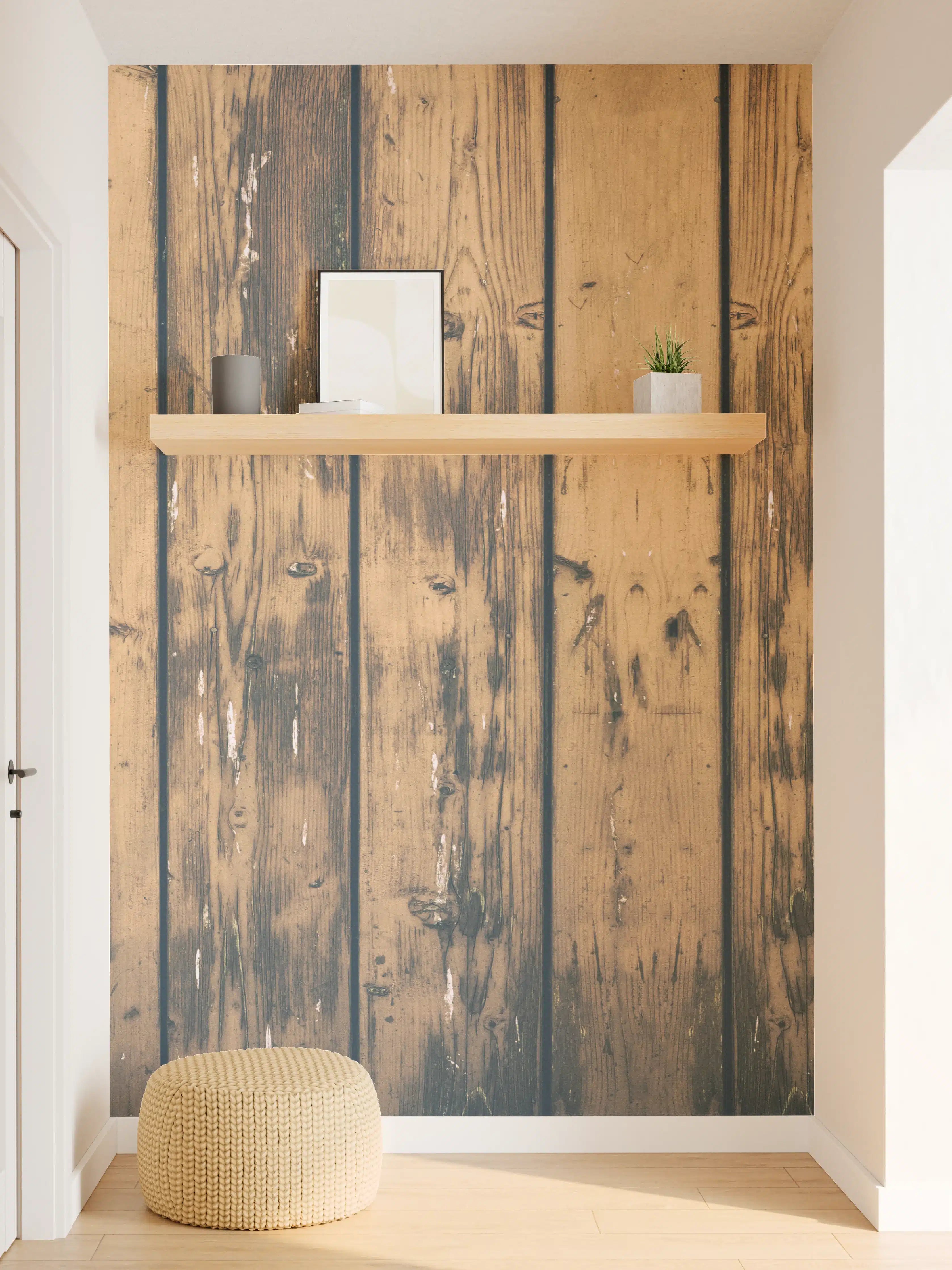 Wandverkleidung Flur - Rustikale Holzwand für Zuhause