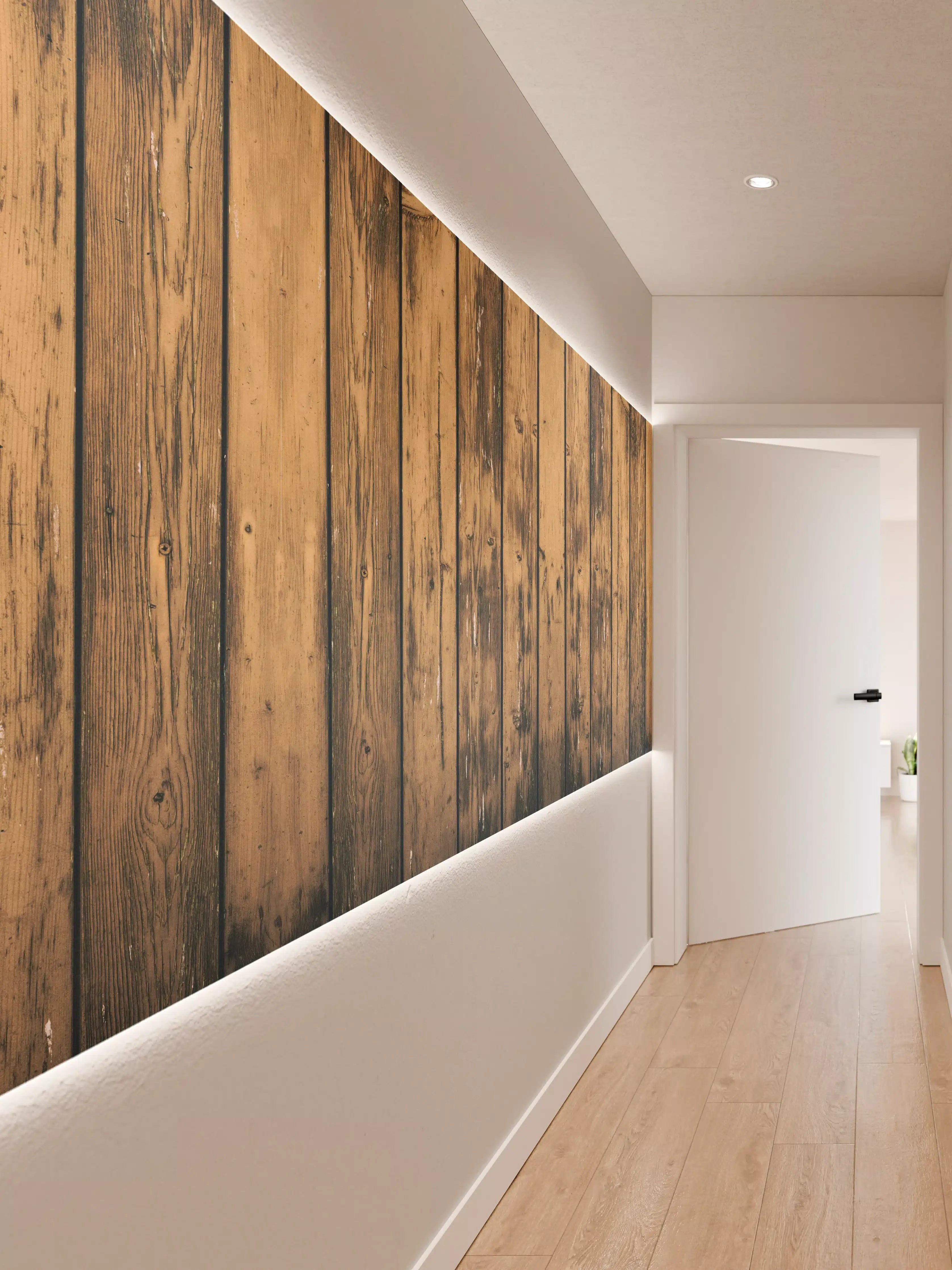 Wandverkleidung Flur - Rustikale Holzwand für Zuhause