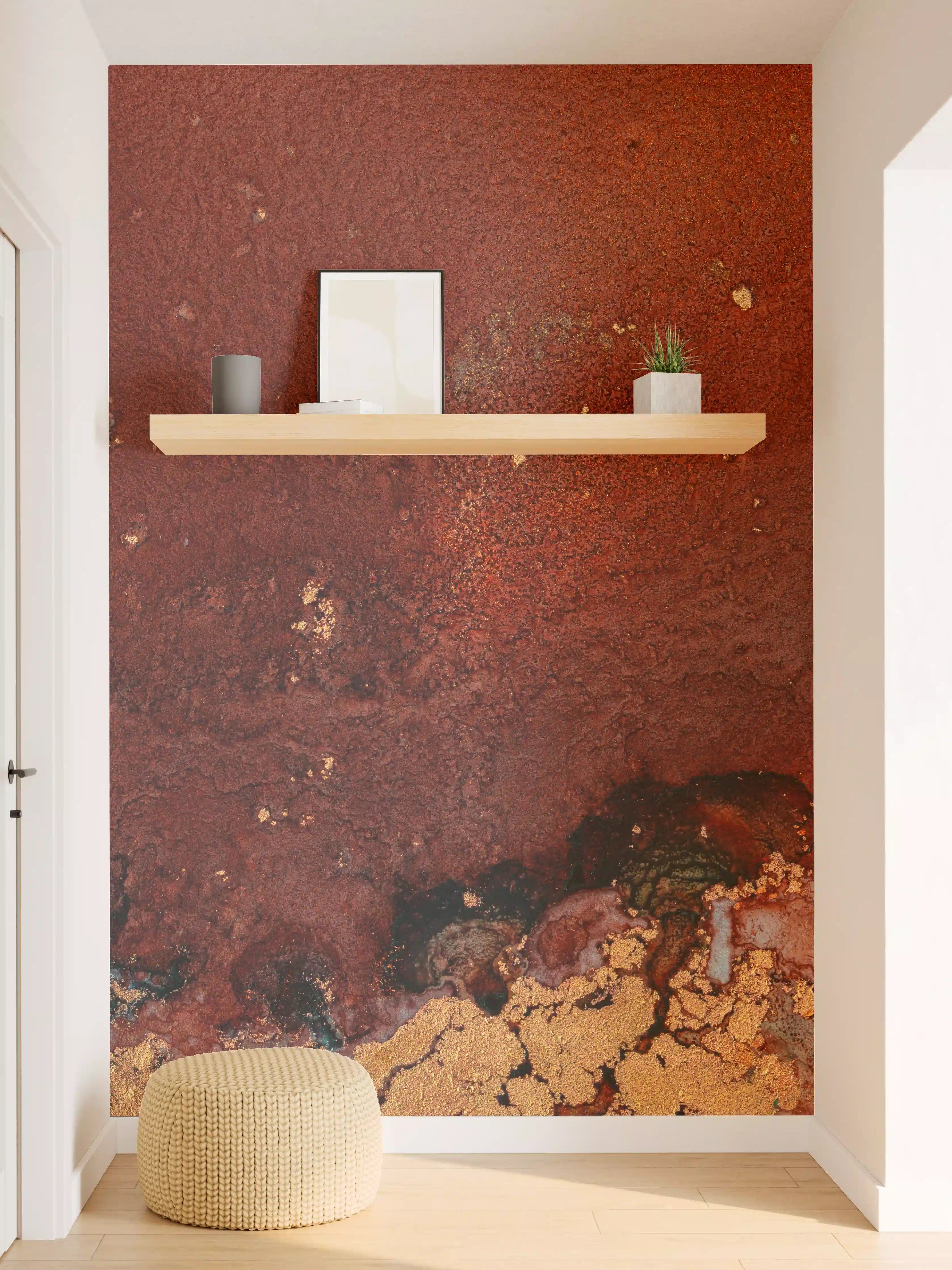 Wandverkleidung Flur - Rustikale Metallschicht mit natürlicher Patina