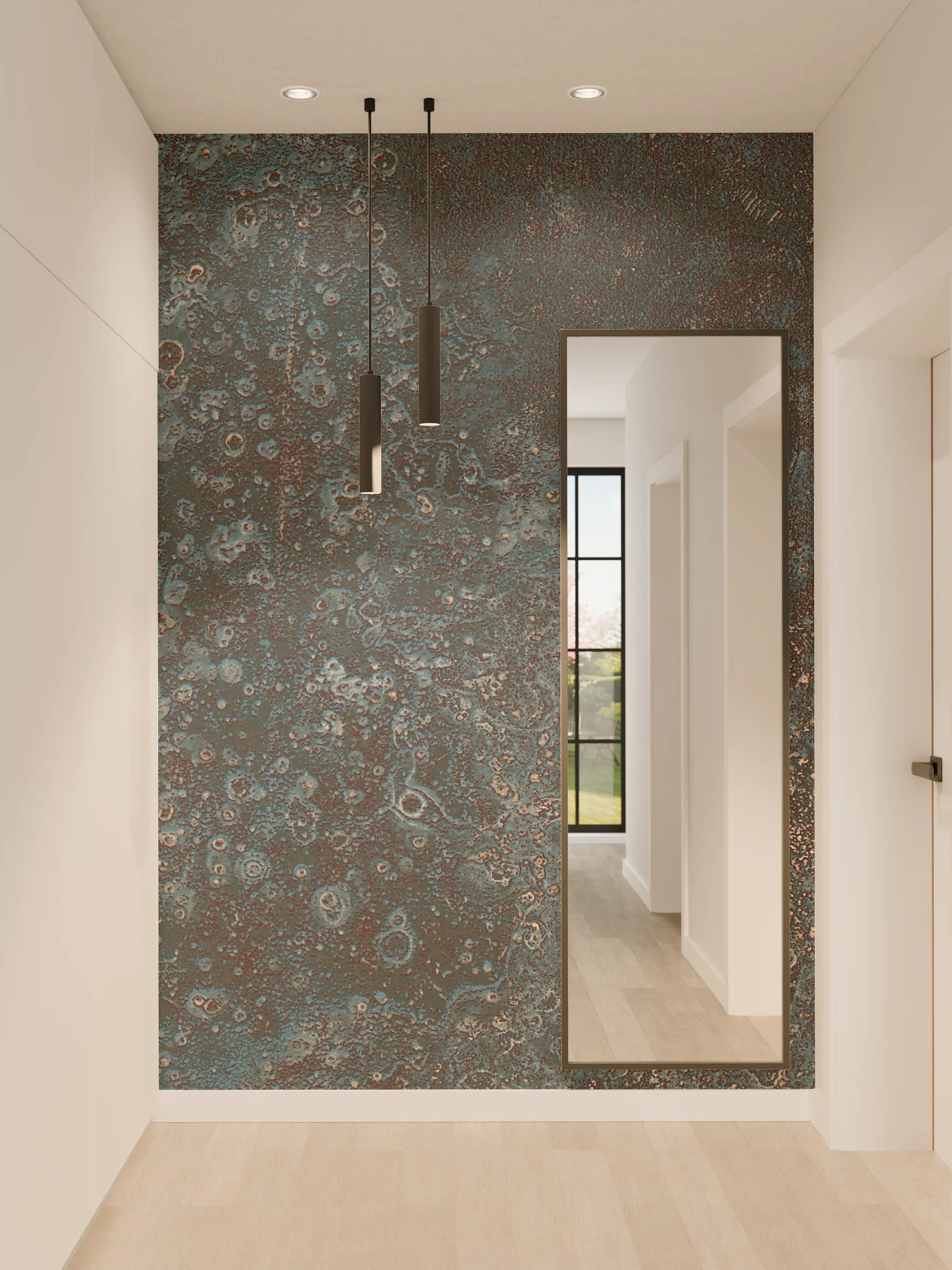 Wandverkleidung Flur - Rustikale Metalltextur mit authentischem Charakter