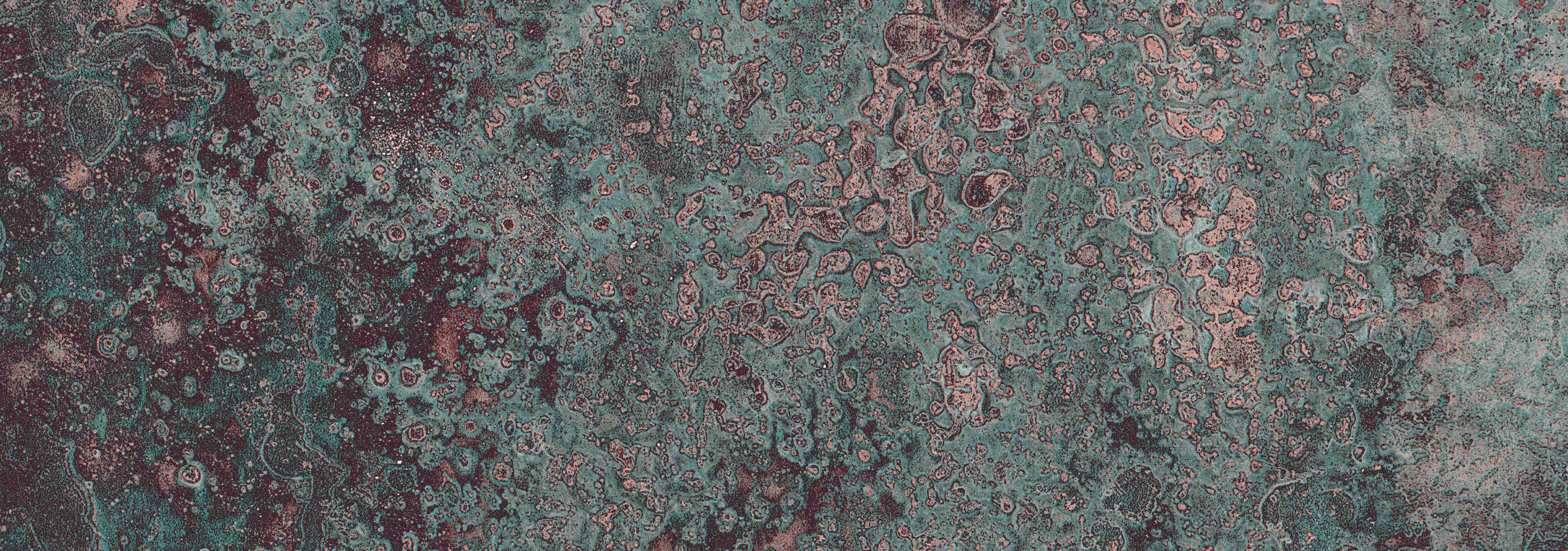 Wandverkleidung Flur-Rustikale Metalltextur mit grünen und braunen Farbtönen