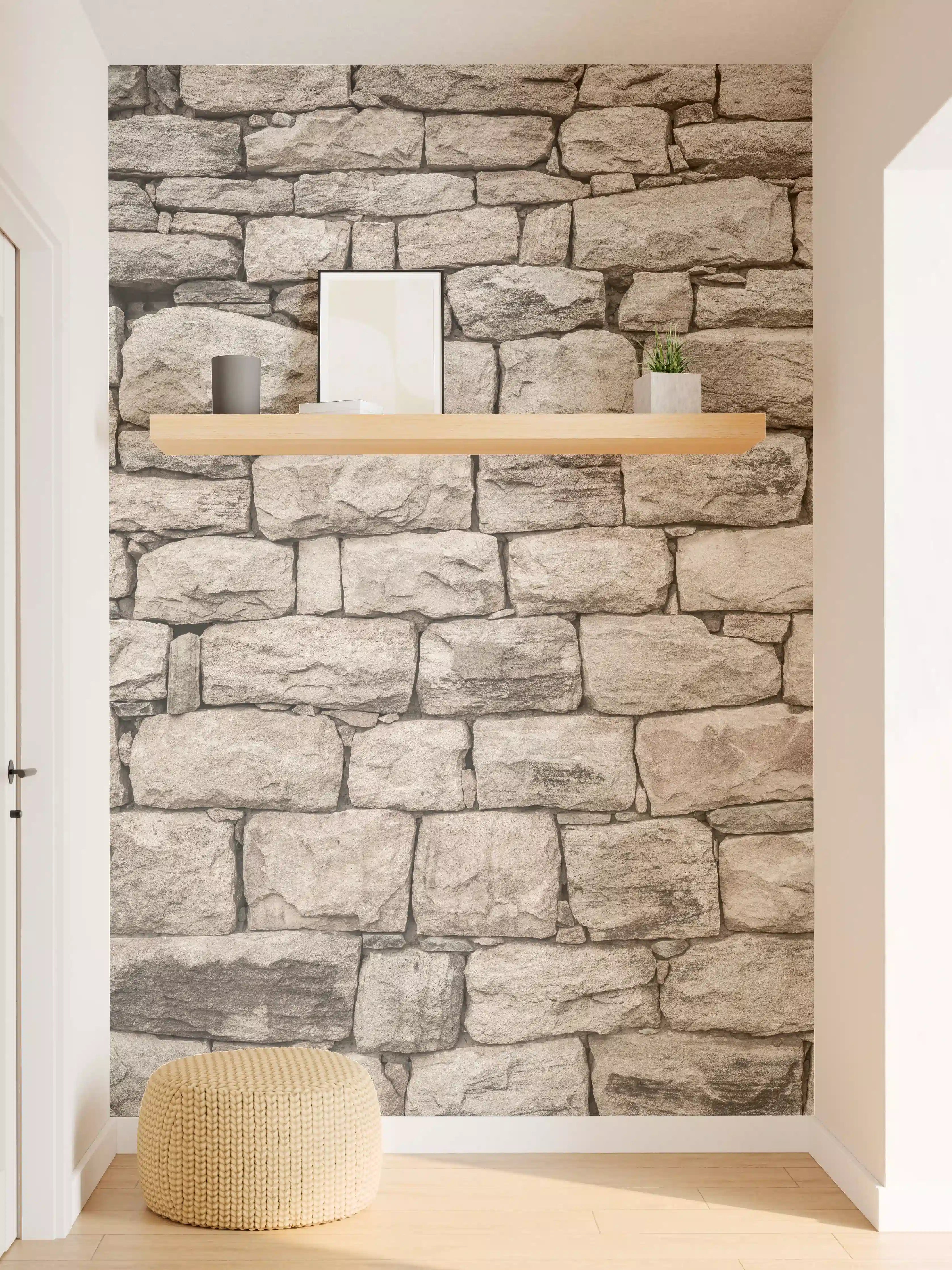Wandverkleidung Flur - Rustikale Steinewand für eleganten Gartenlook