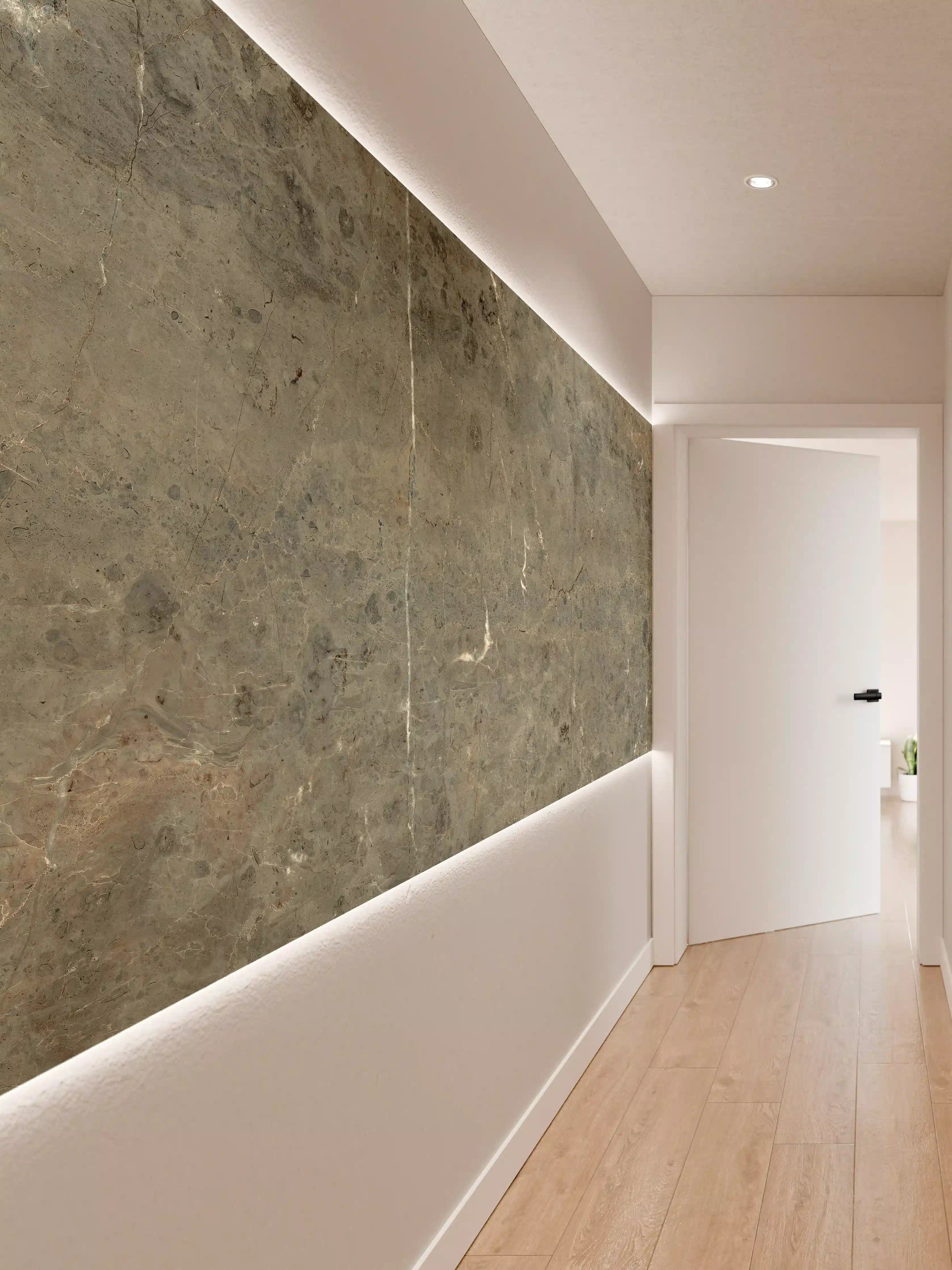 Wandverkleidung Flur - Rustikale Steinoptik Fliese