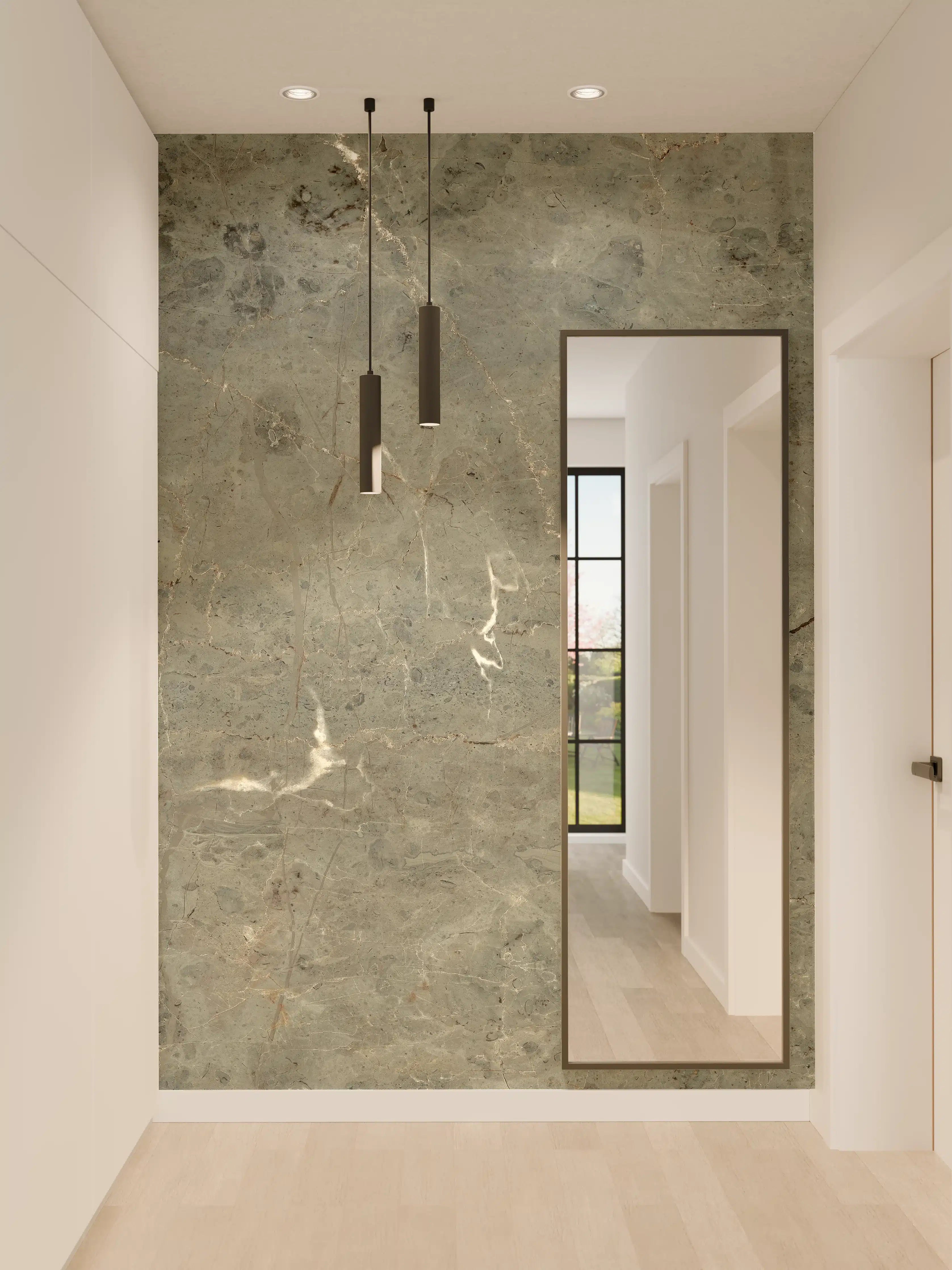 Wandverkleidung Flur - Rustikale Steinoptik Fliese