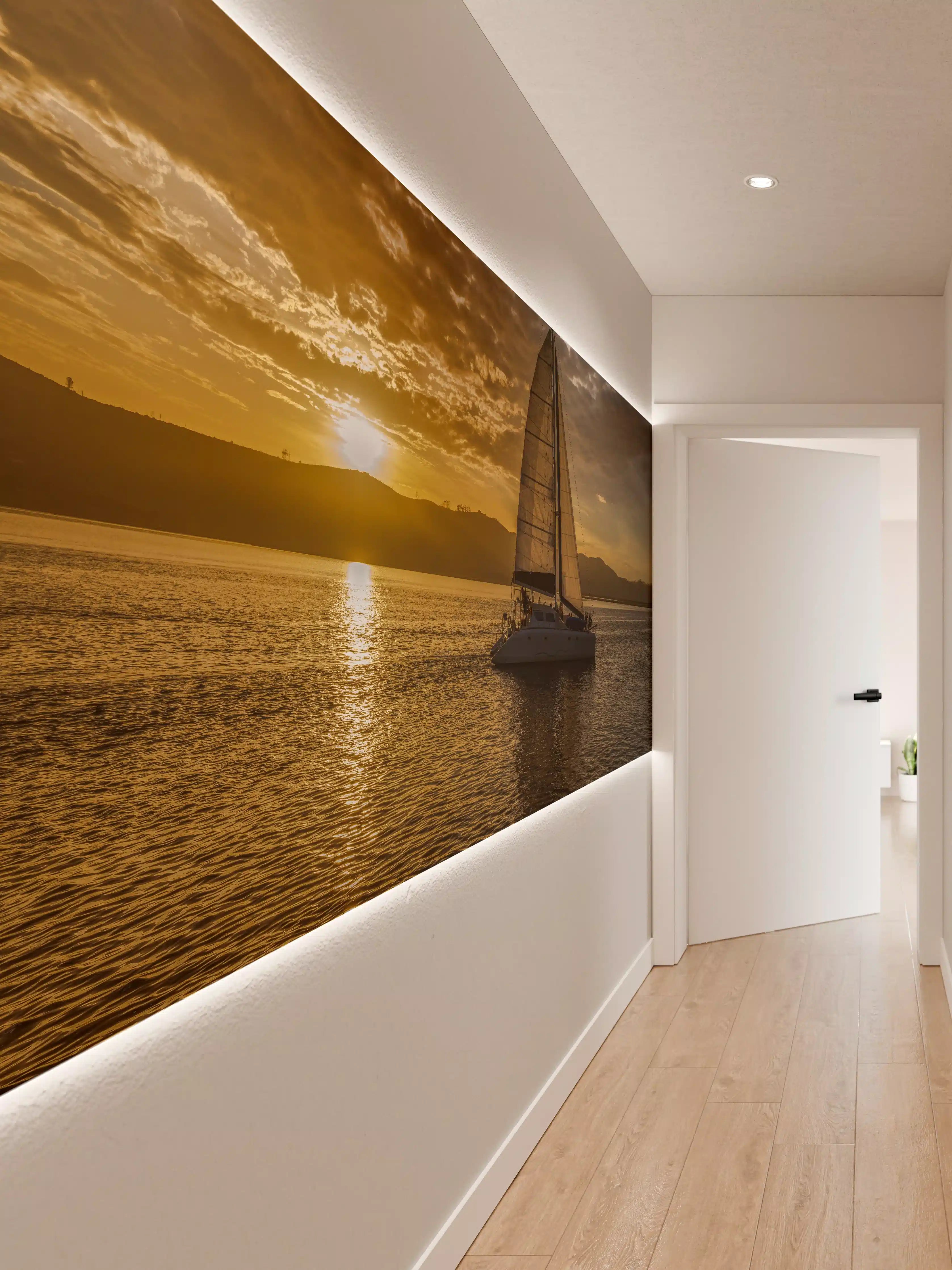 Wandverkleidung Flur - Sailboat Sunset