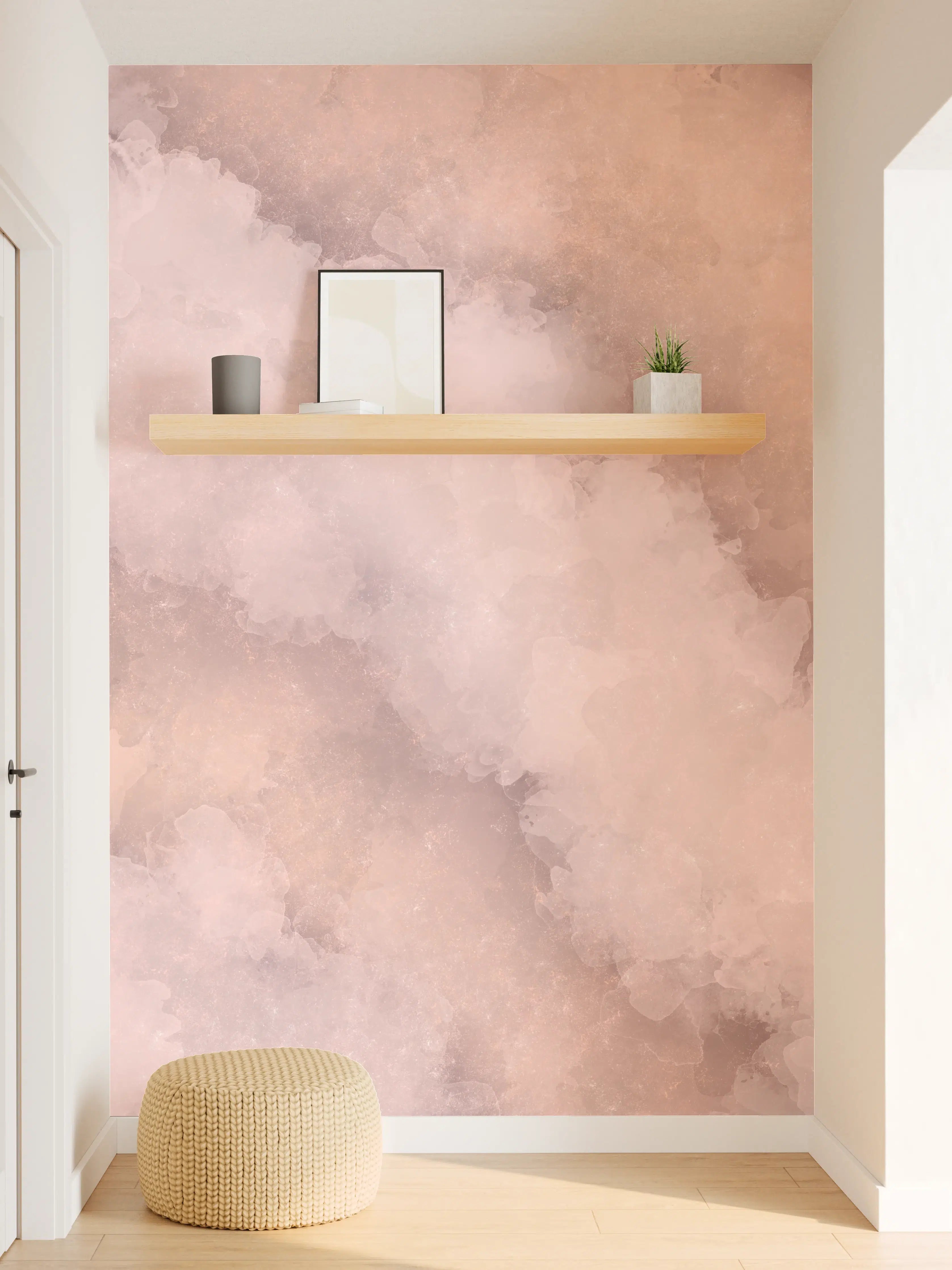 Wandverkleidung Flur - Sanfte Farbenspiele mit Rosa und Beige