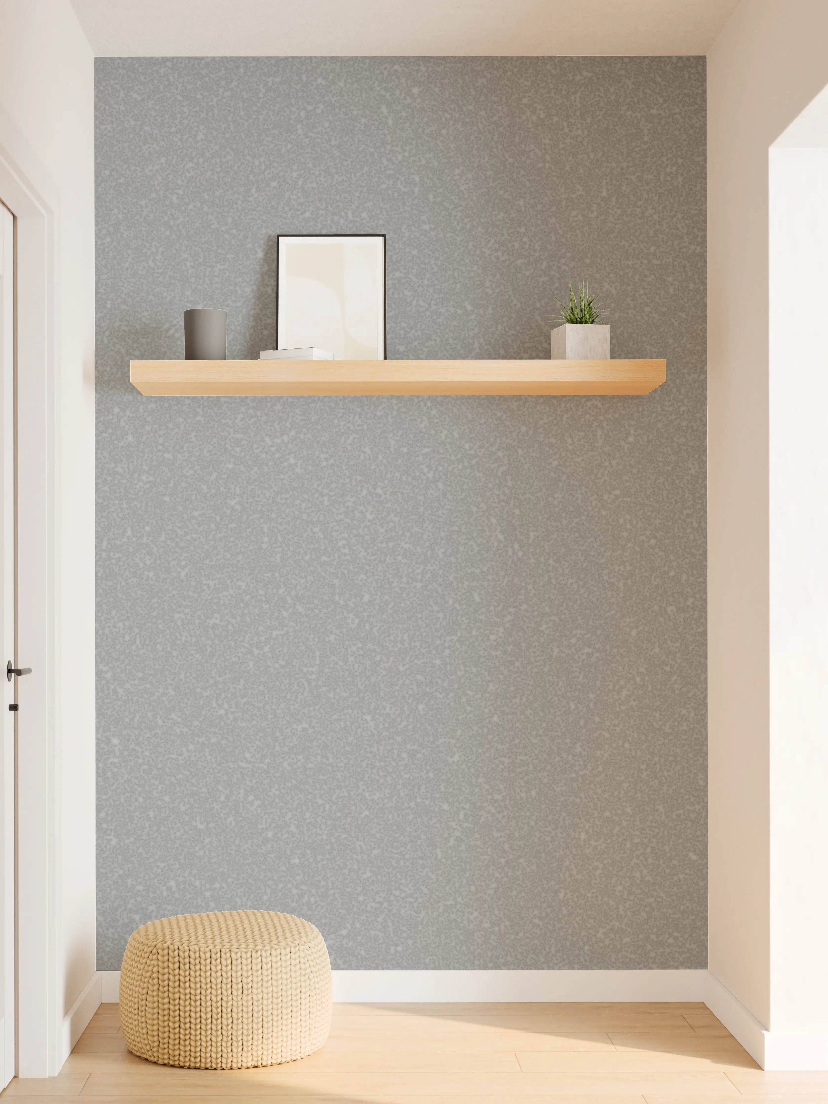 Wandverkleidung Flur - Schimmernder Silber- und Grautextur
