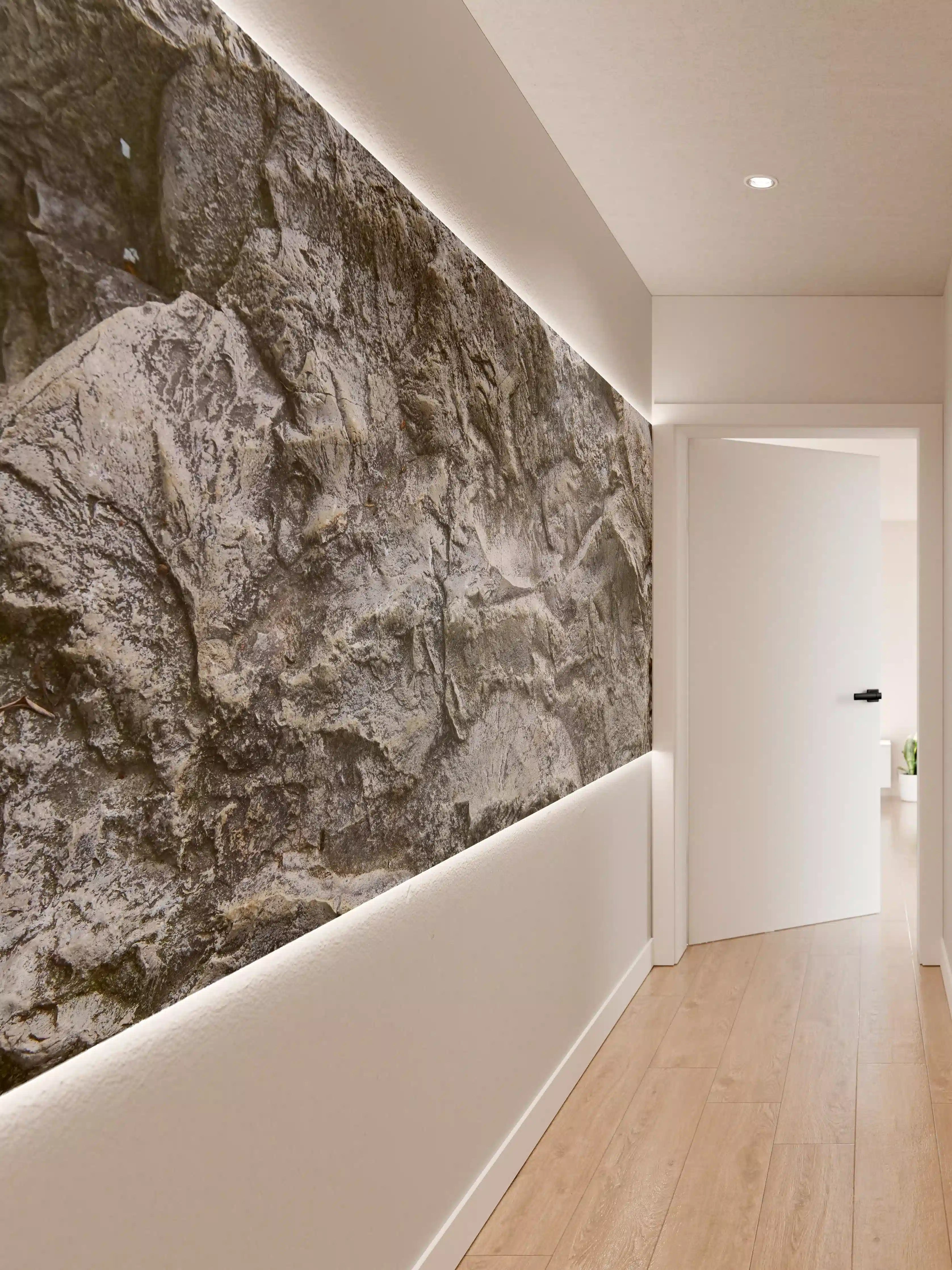 Wandverkleidung Flur - Schöne Felsstruktur - Granit