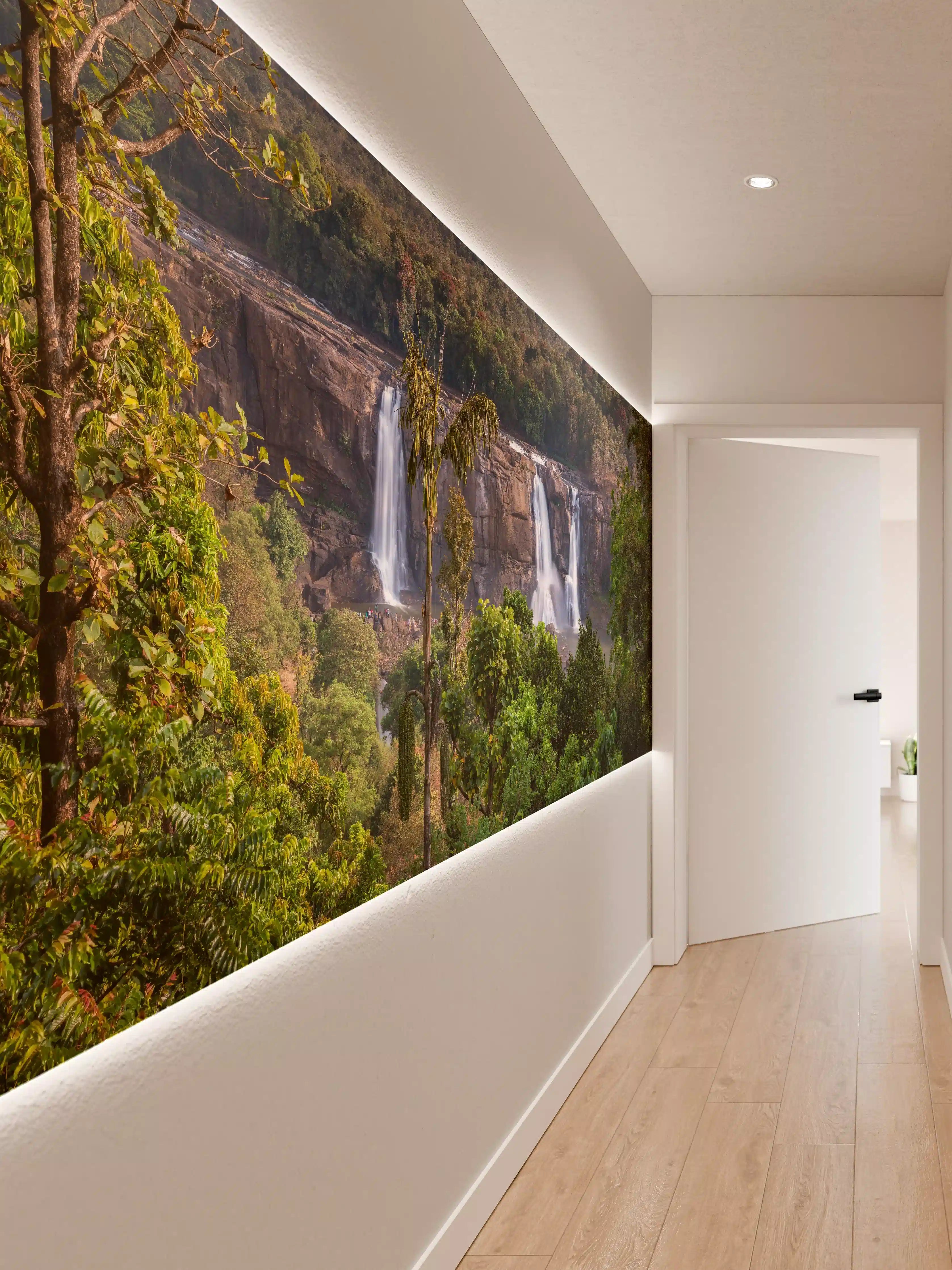 Wandverkleidung Flur - Schöne Langzeitbelichtung der Athirappilly-Wasserfälle