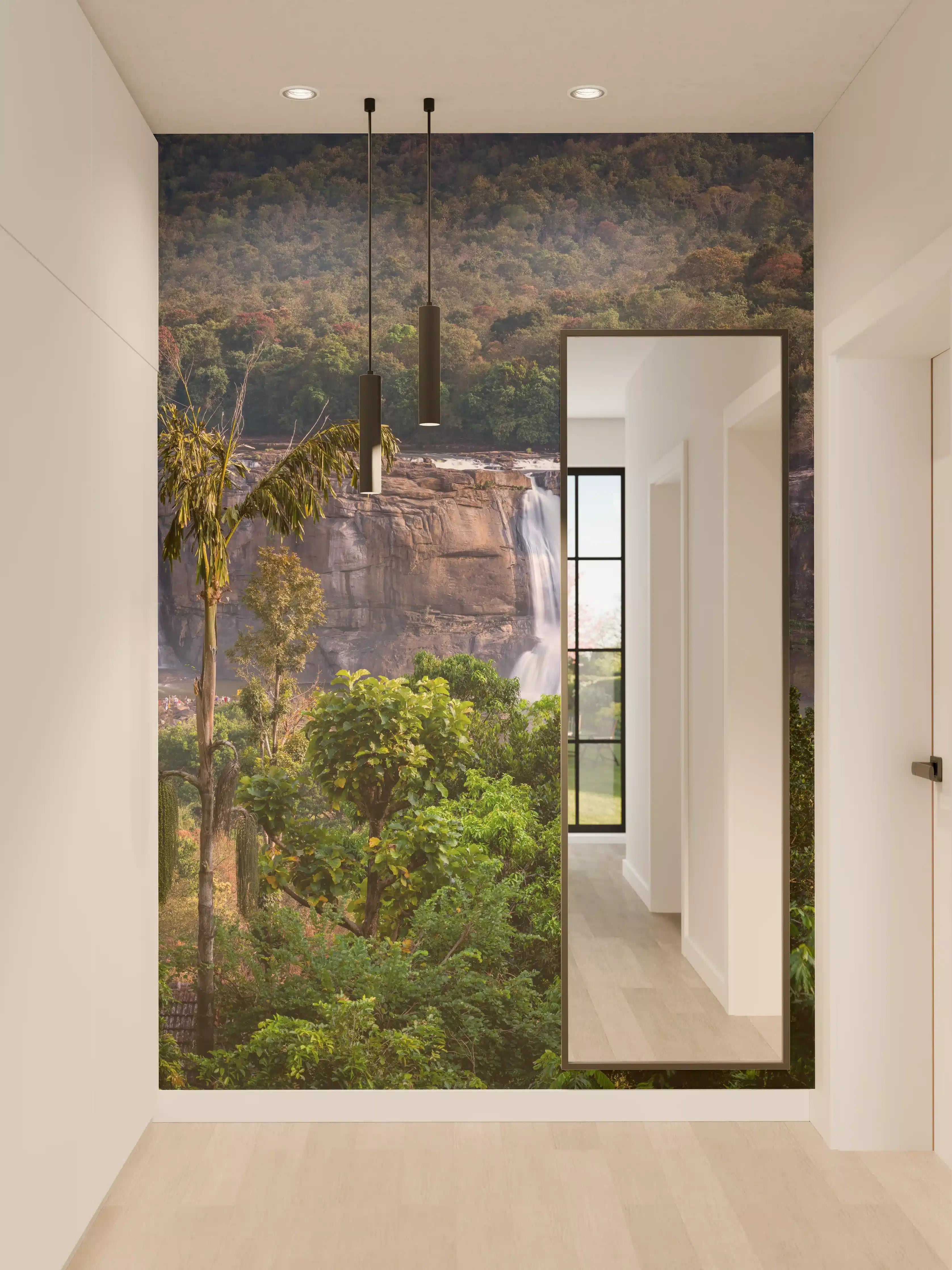 Wandverkleidung Flur - Schöne Langzeitbelichtung der Athirappilly-Wasserfälle