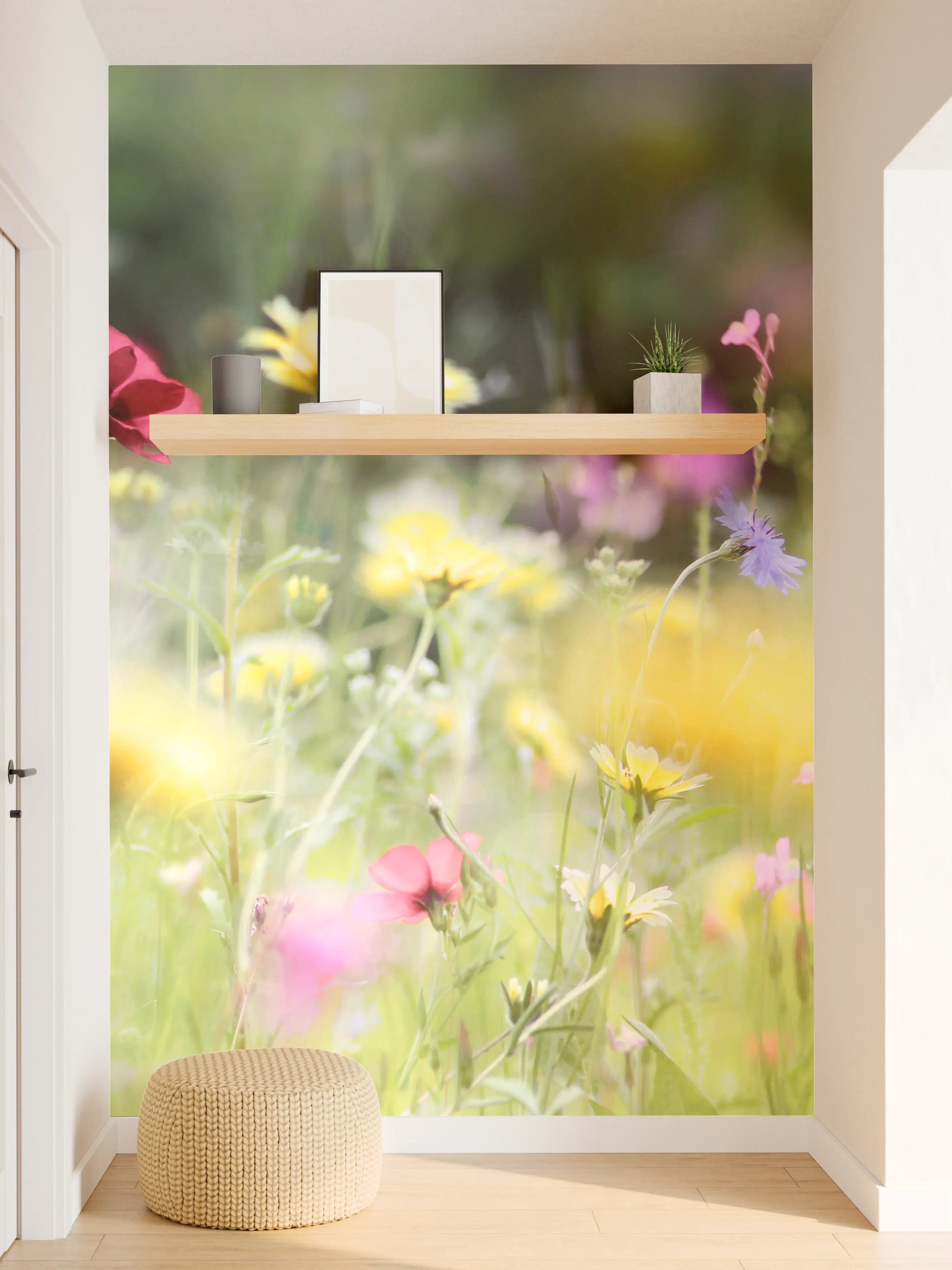 Wandverkleidung Flur - Schöne Wildblumenwiese