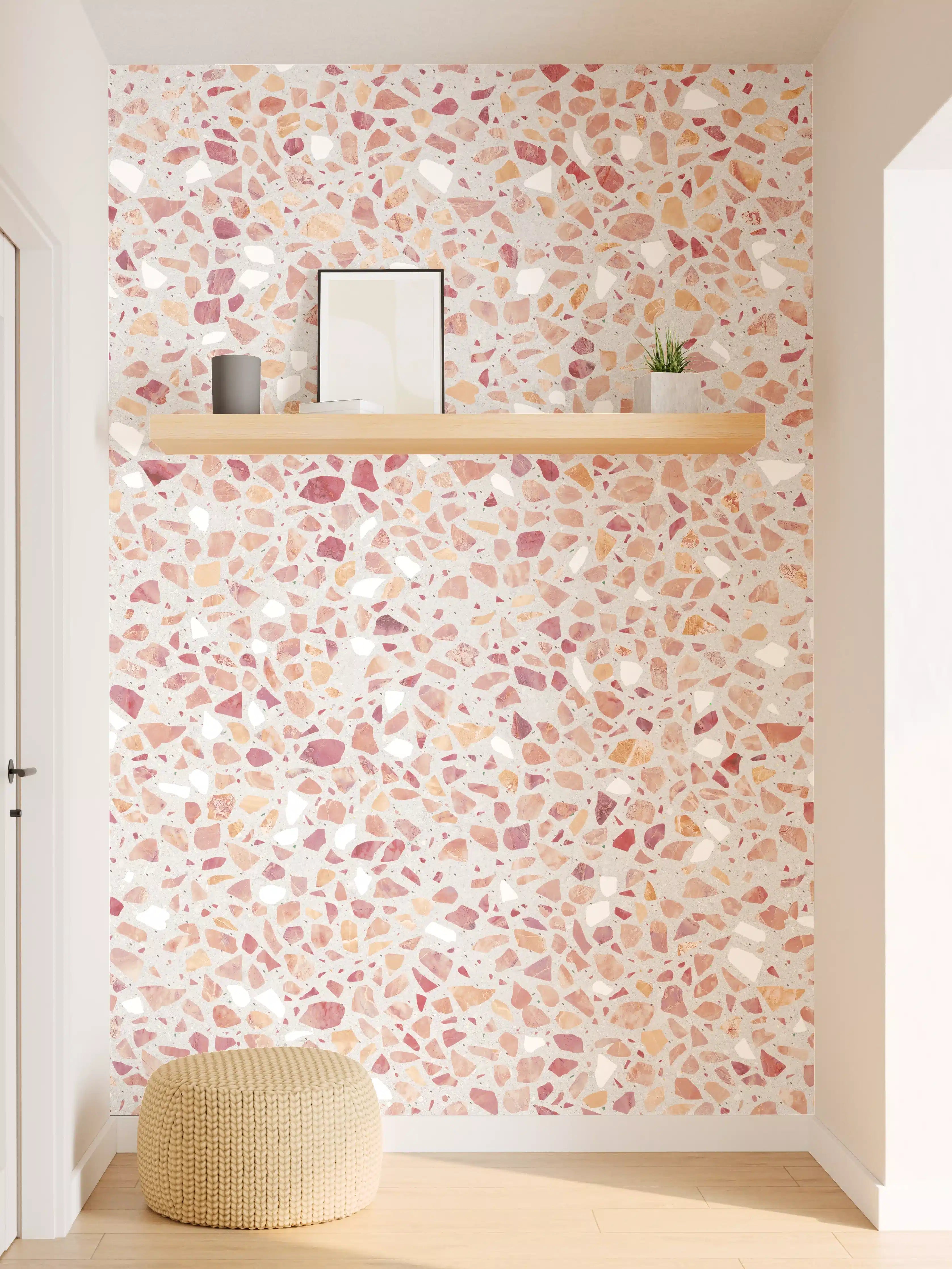 Wandverkleidung Flur - Schöne rote Terrazzo Stein Textur