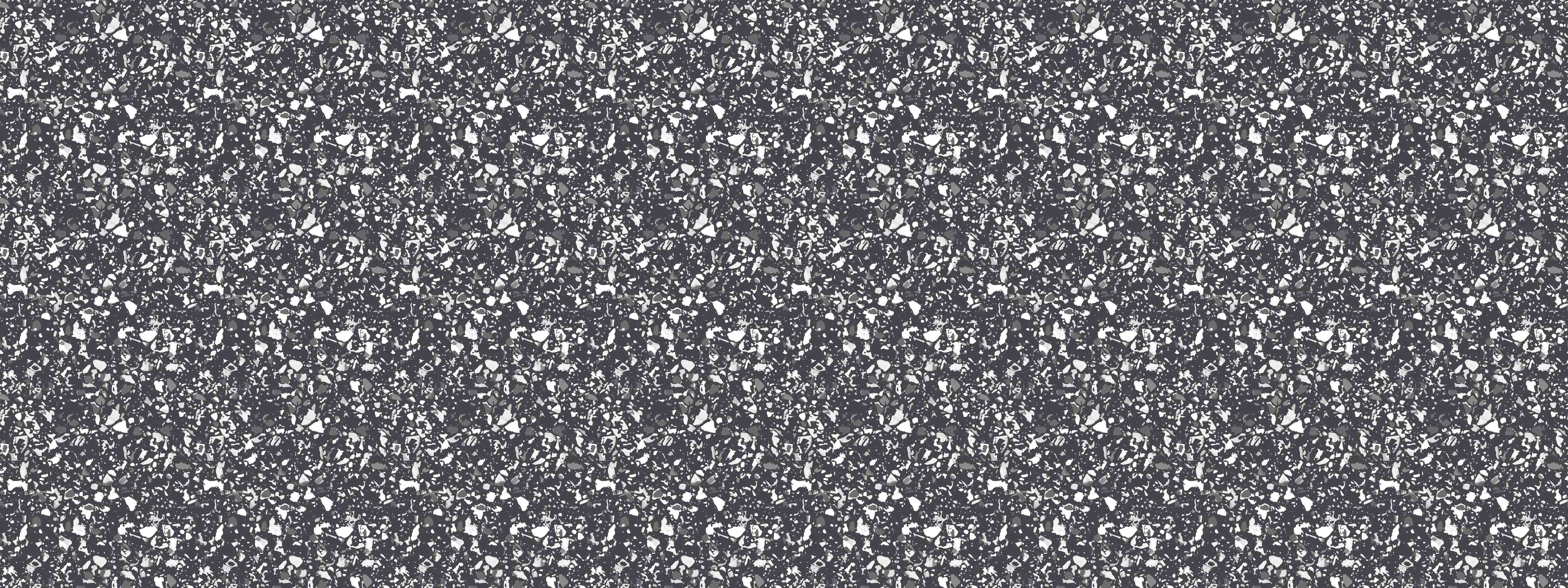 Wandverkleidung Flur-Schwarzer Granit mit weißer Kieseloptik