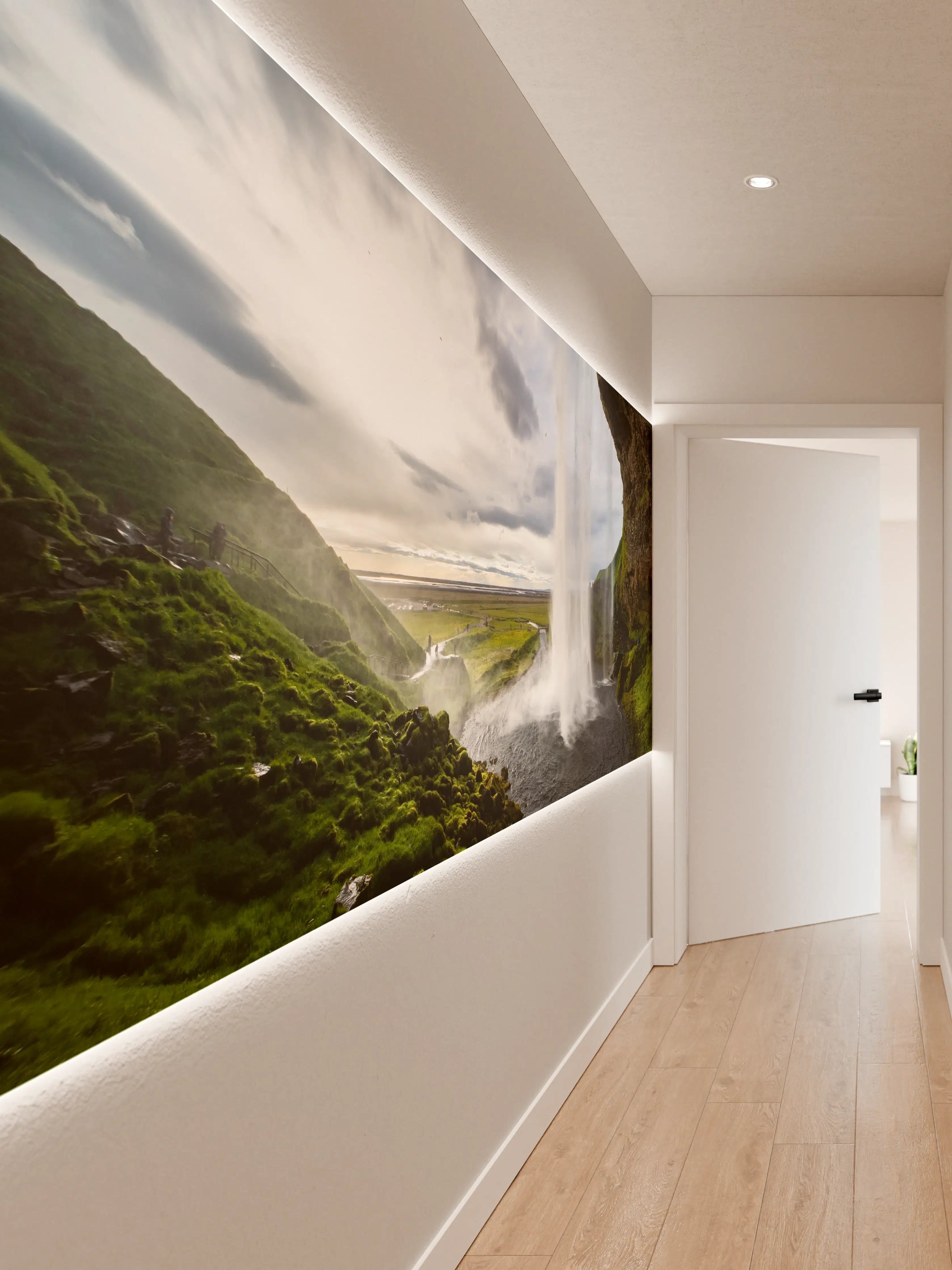 Wandverkleidung Flur - Seljalandsfoss Wasserfall
