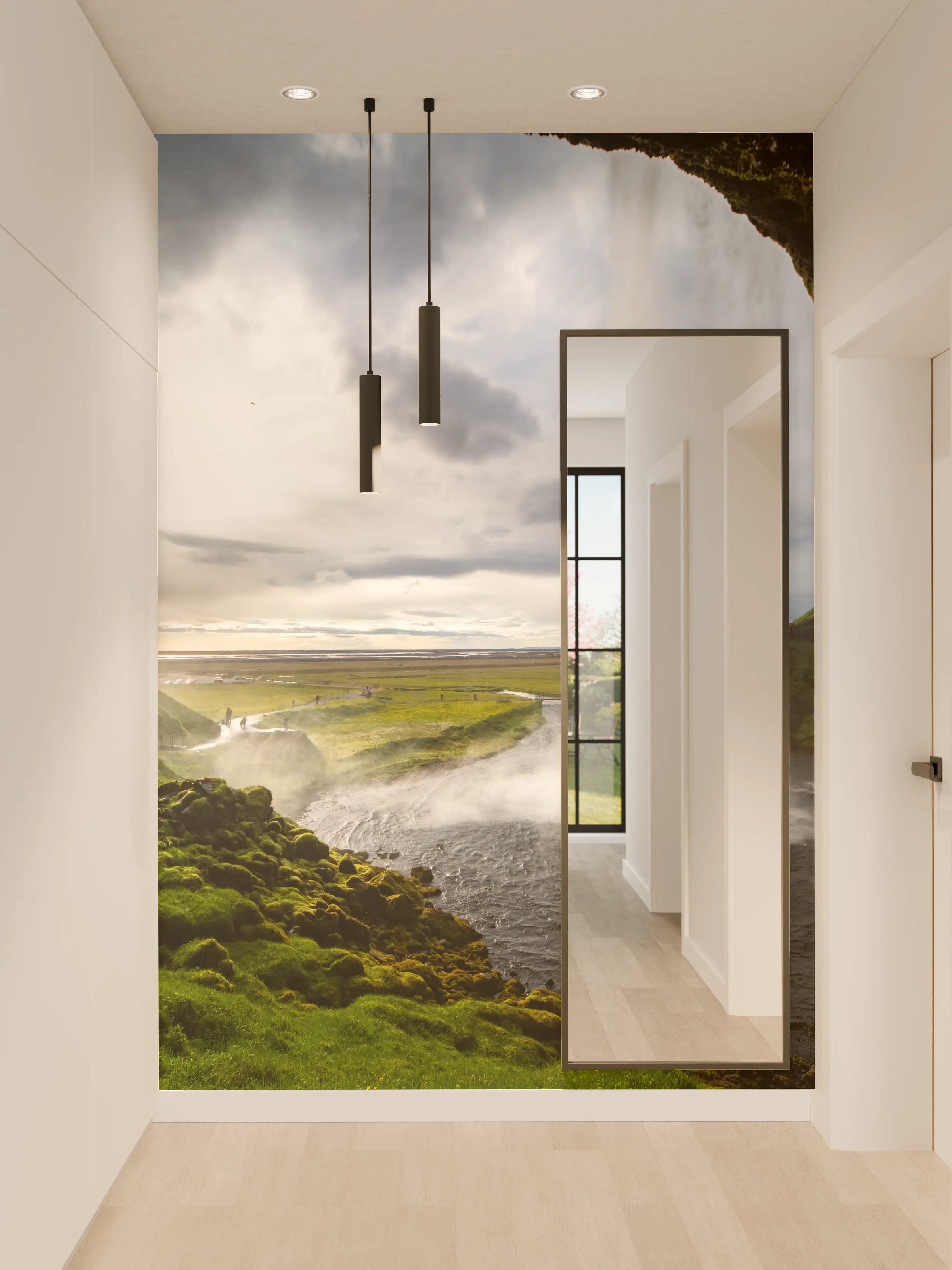 Wandverkleidung Flur - Seljalandsfoss Wasserfall