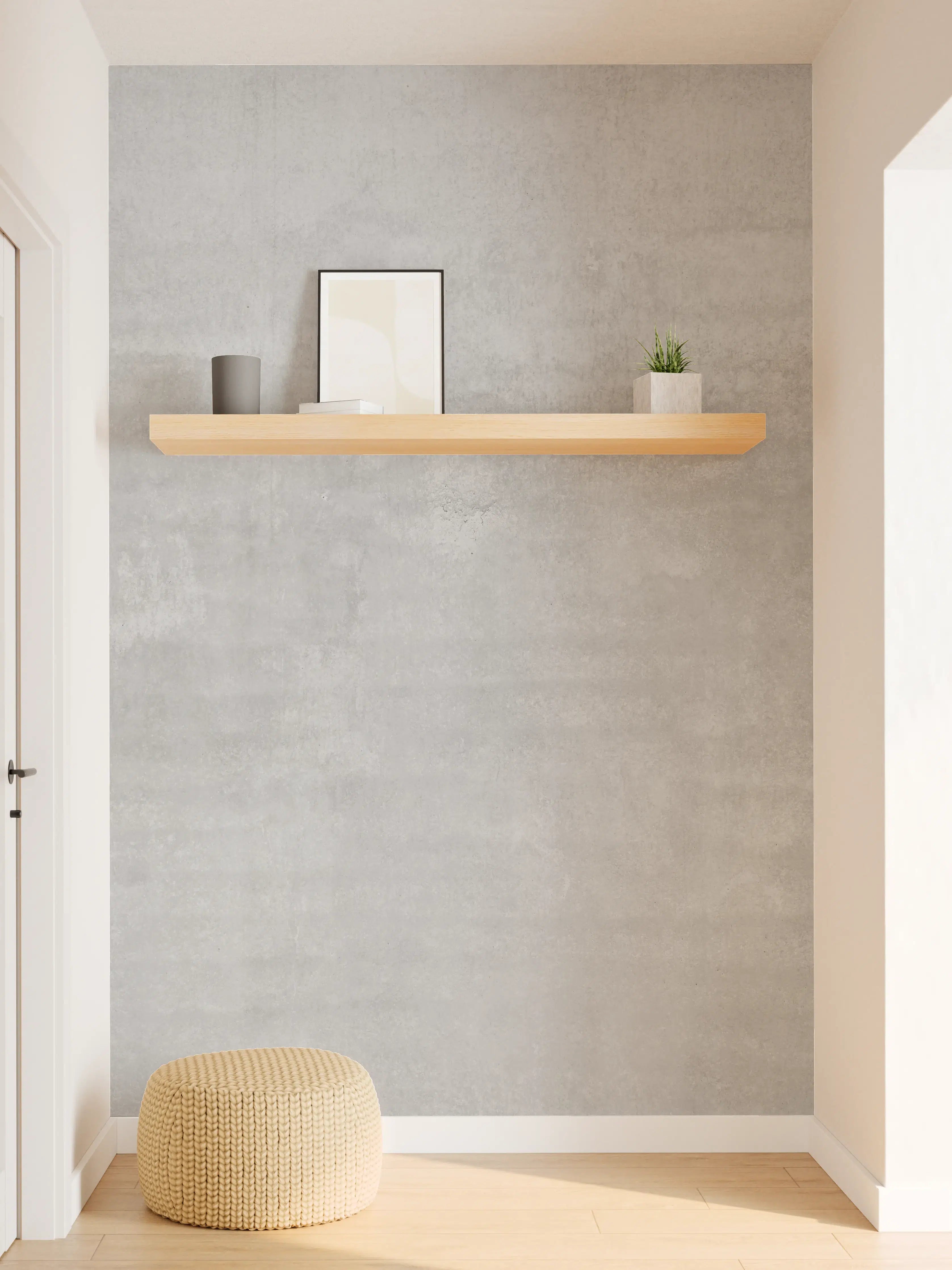 Wandverkleidung Flur - Sicht-Beton Textur