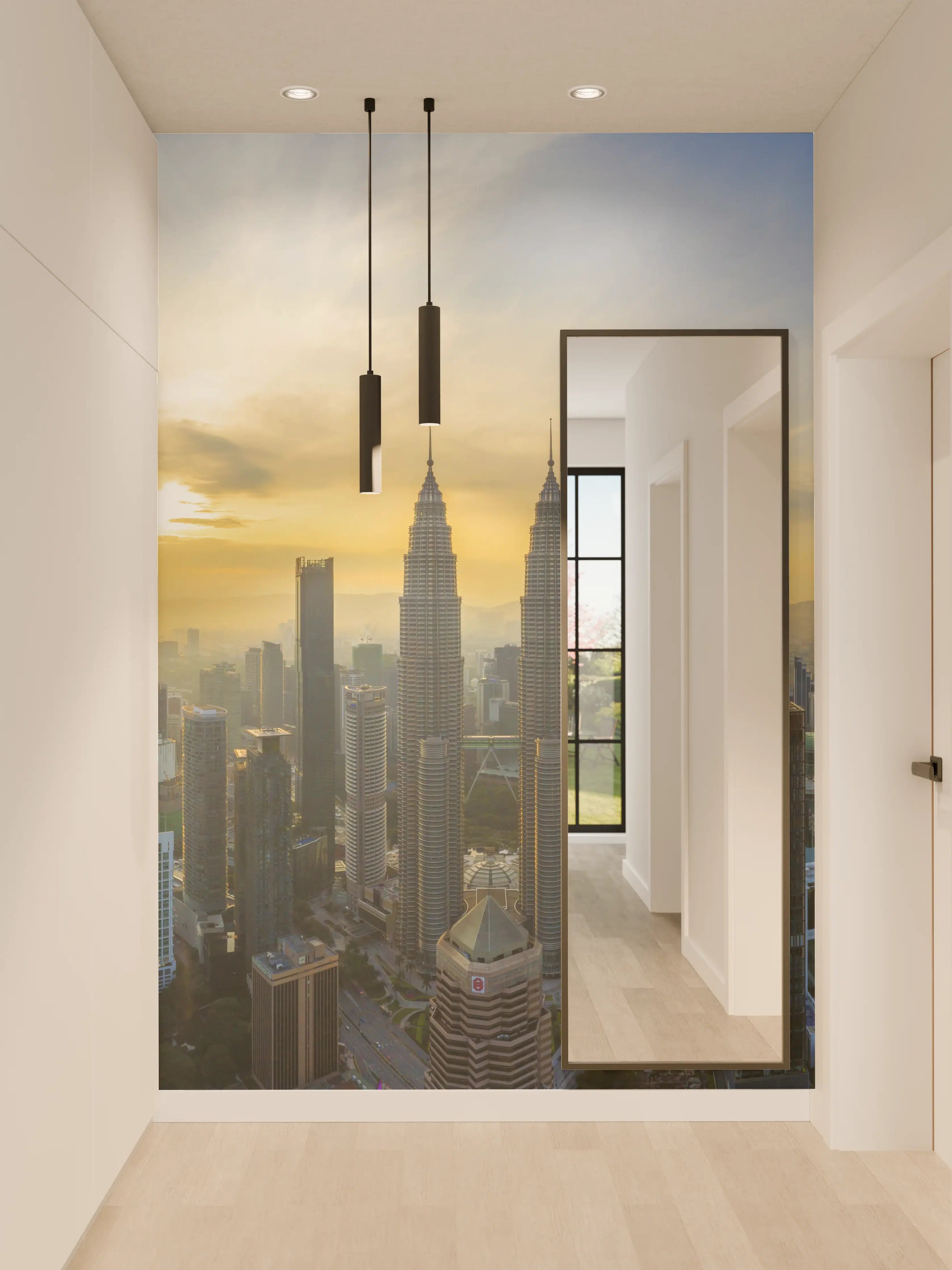 Wandverkleidung Flur - Skyline Kuala Lumpur City