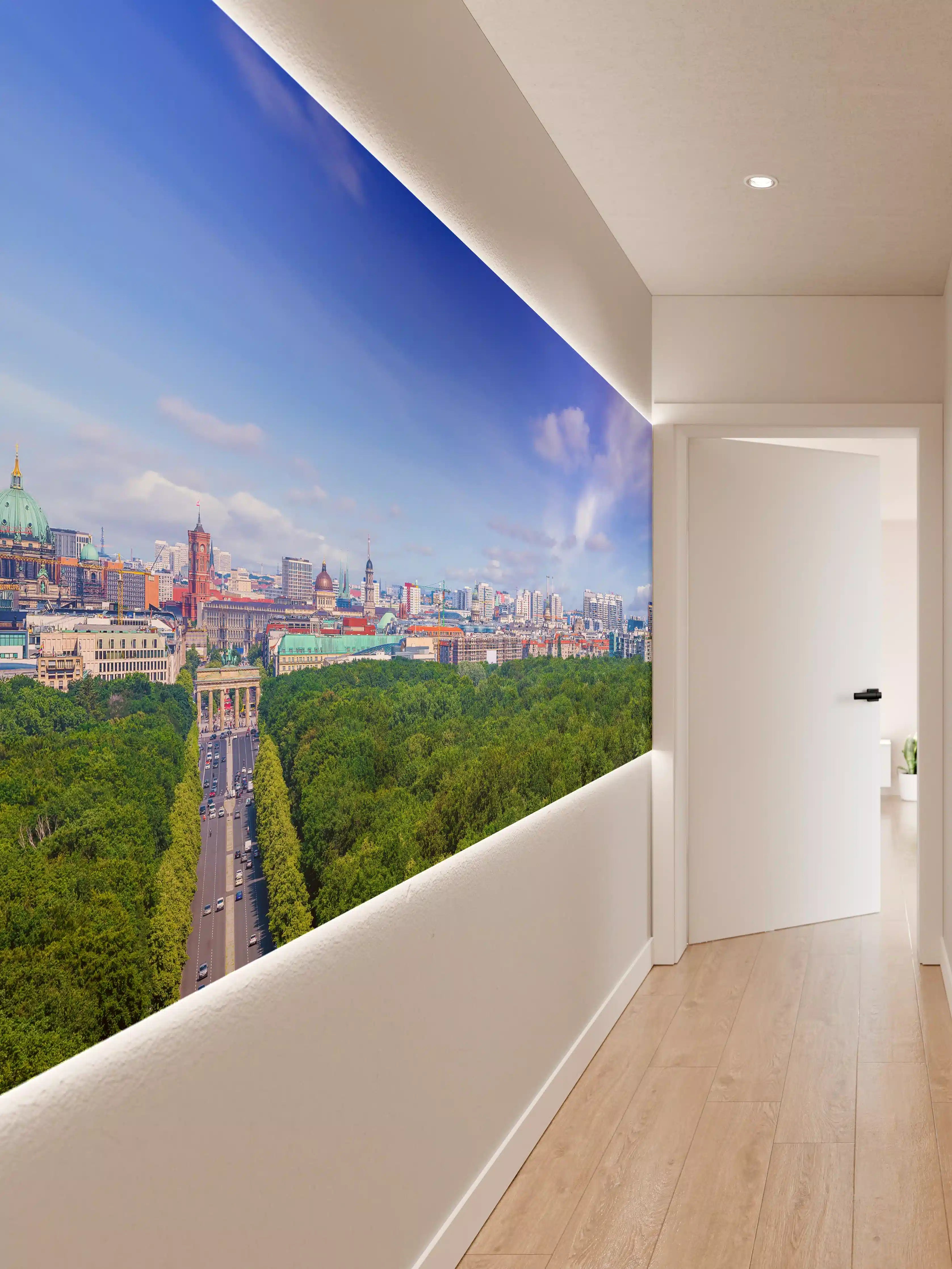 Wandverkleidung Flur - Skyline von Berlin