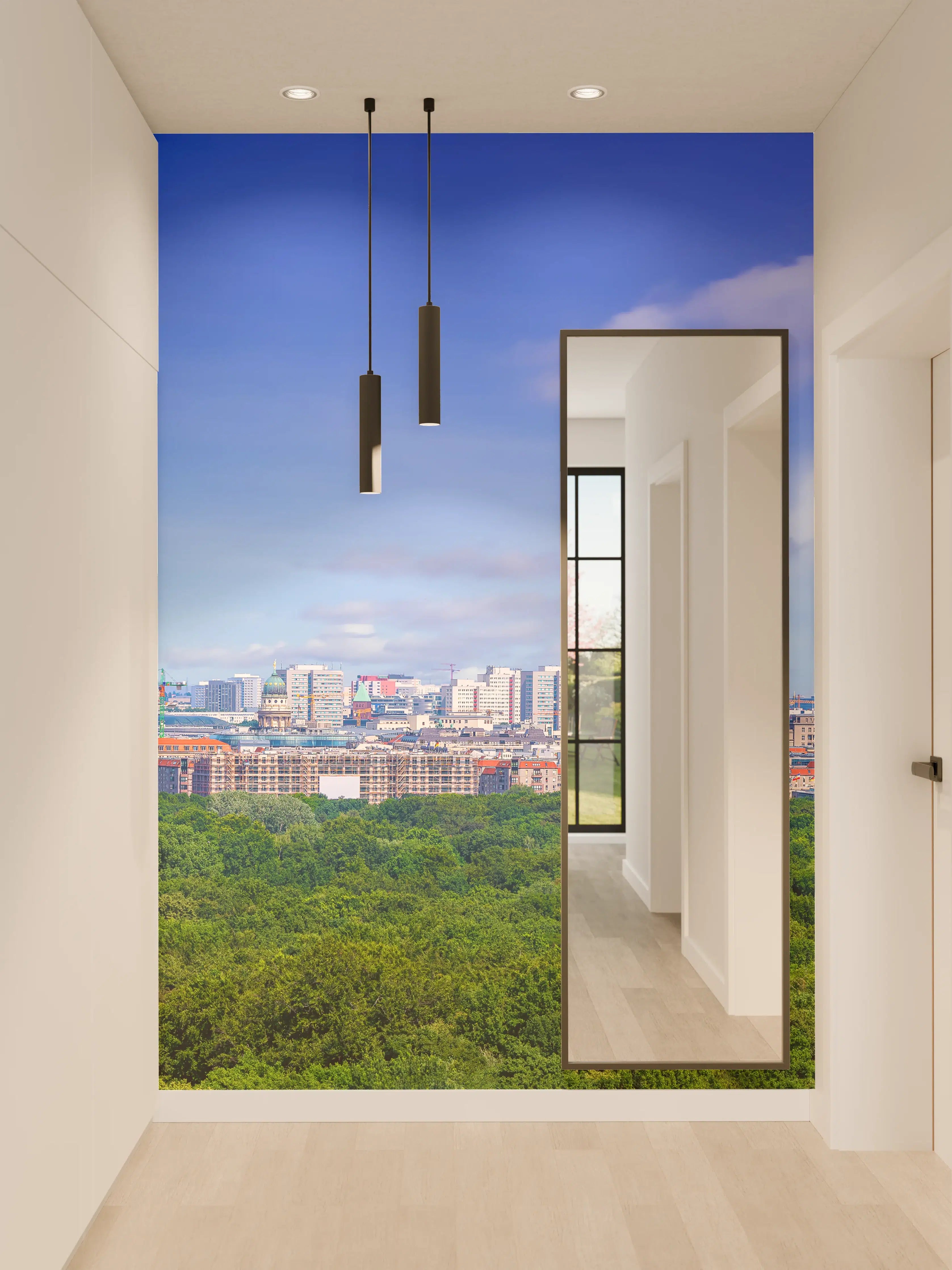 Wandverkleidung Flur - Skyline von Berlin