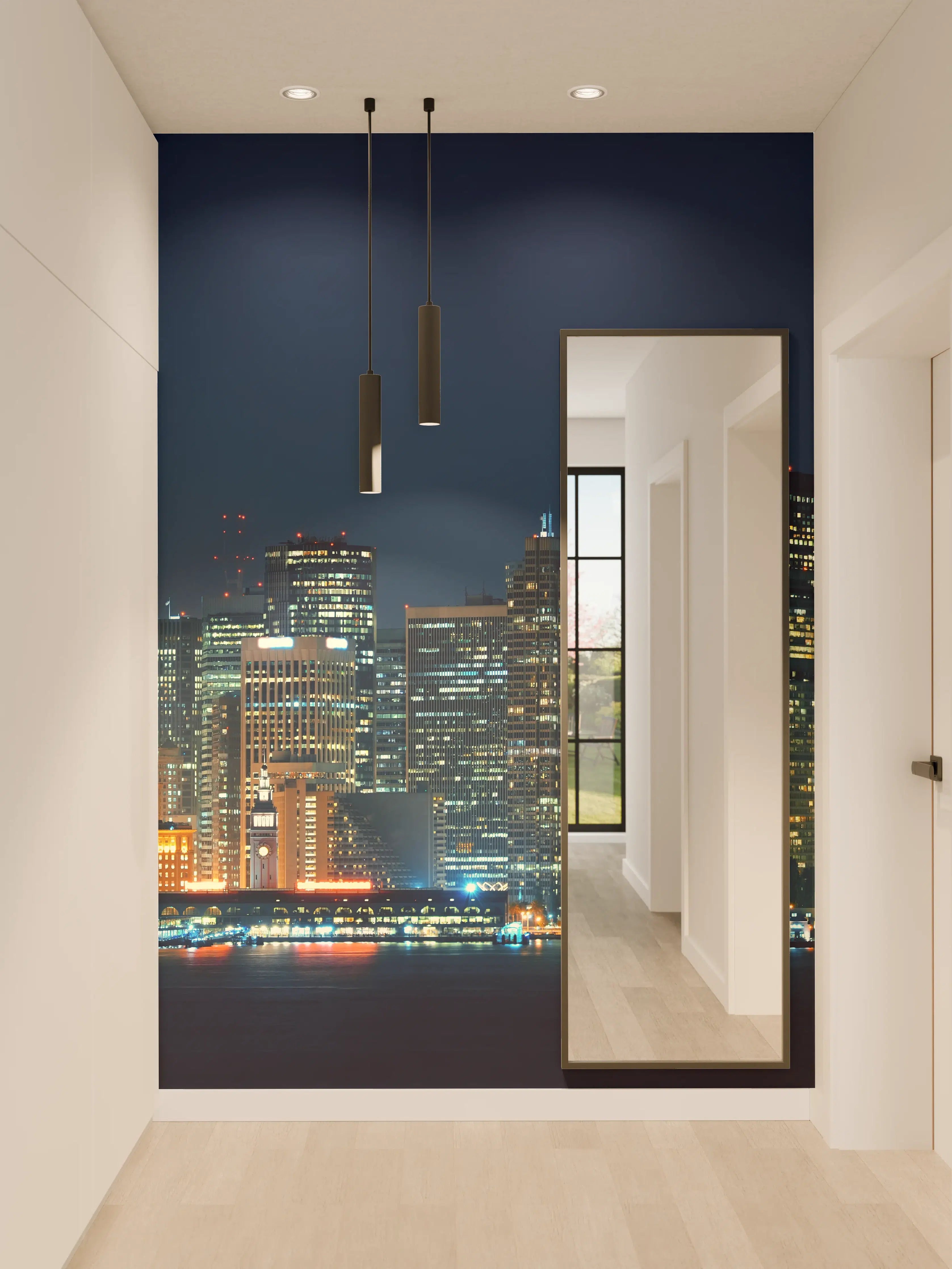 Wandverkleidung Flur - Skyline von San Francisco