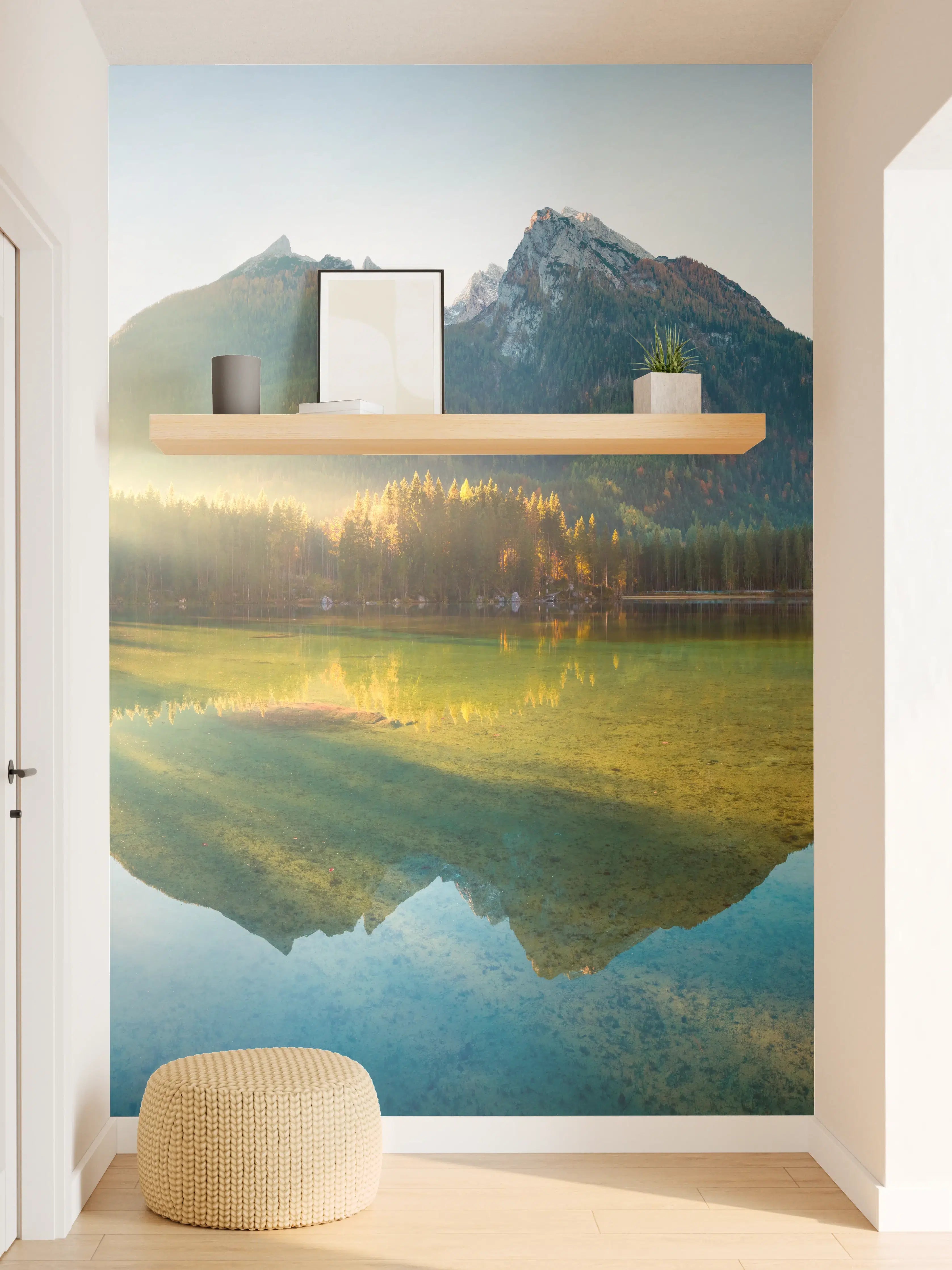 Wandverkleidung Flur - Sonnenaufgang am Hintersee