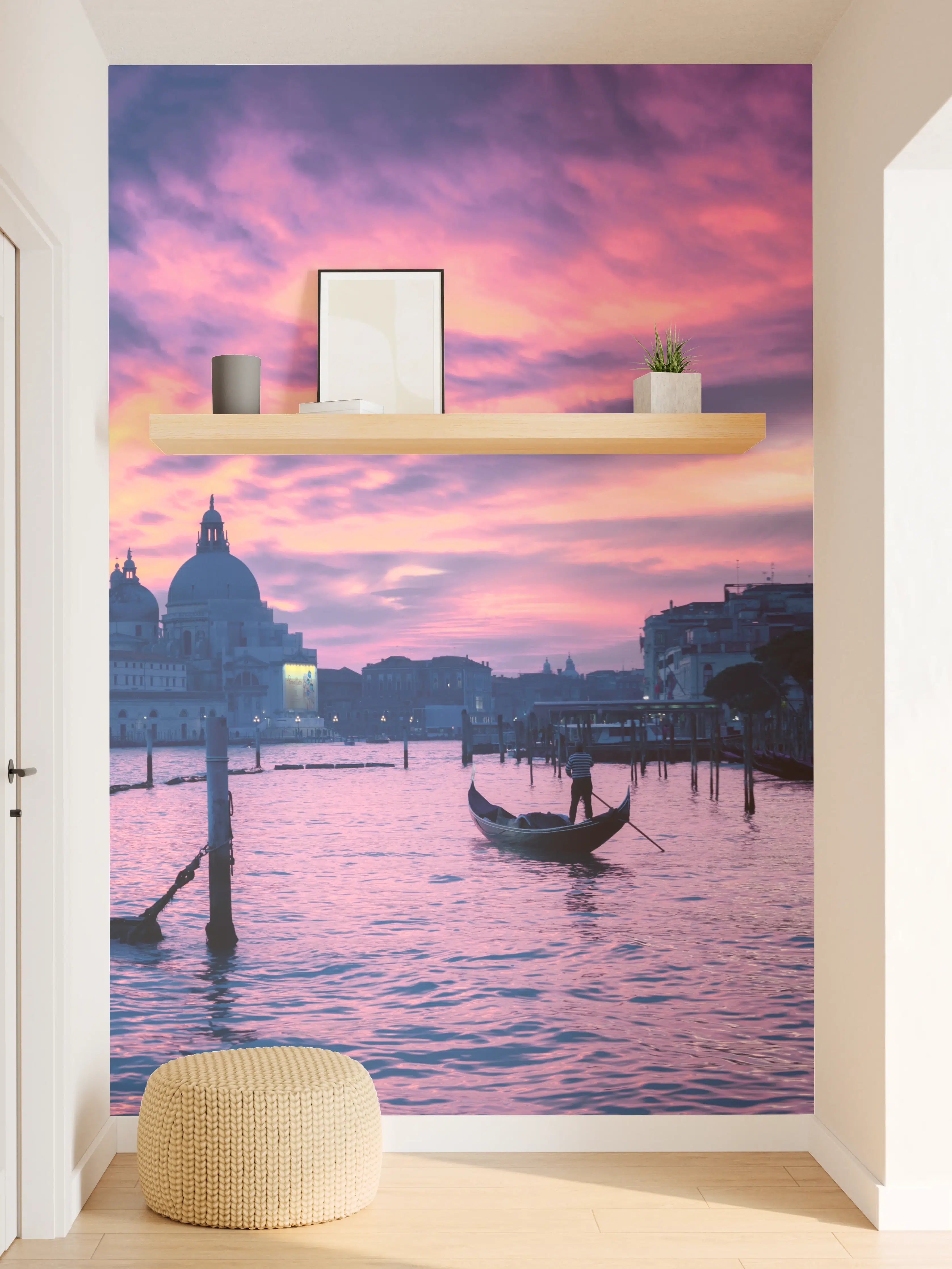 Wandverkleidung Flur - Sonnenuntergang in Venedig