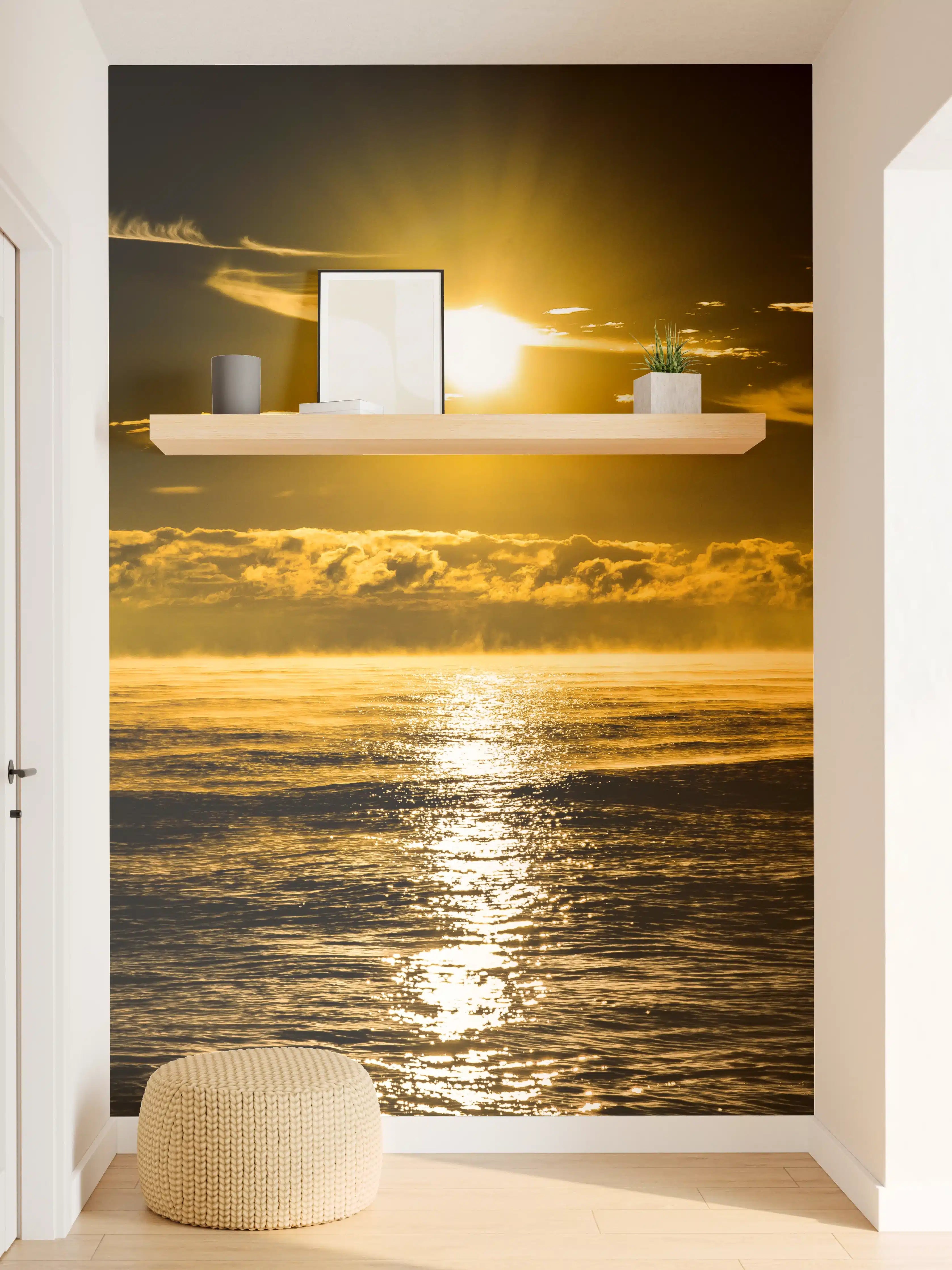 Wandverkleidung Flur - Sonnenuntergang über dem Meer