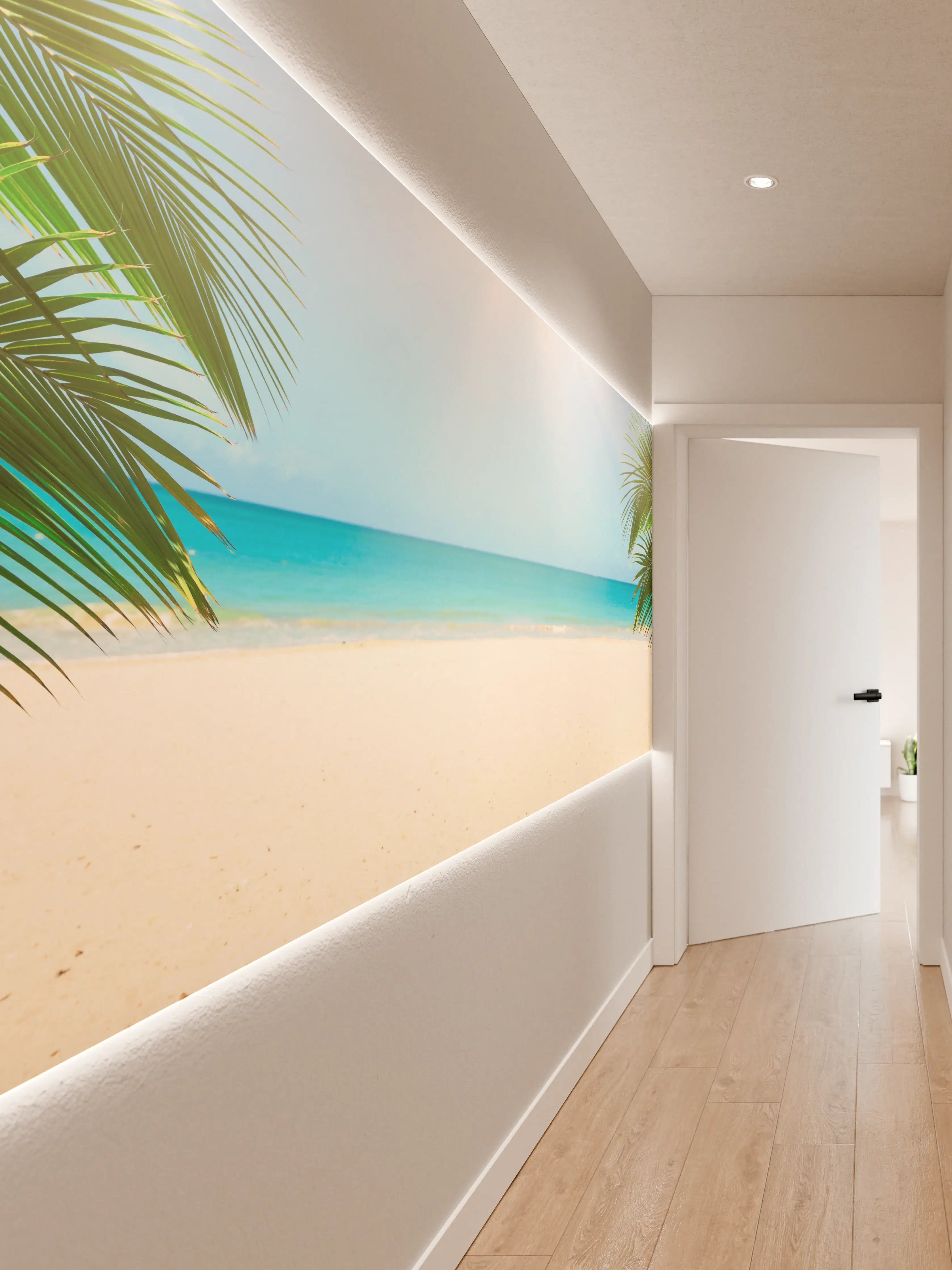 Wandverkleidung Flur - Sonniges tropisches Strandpanorama