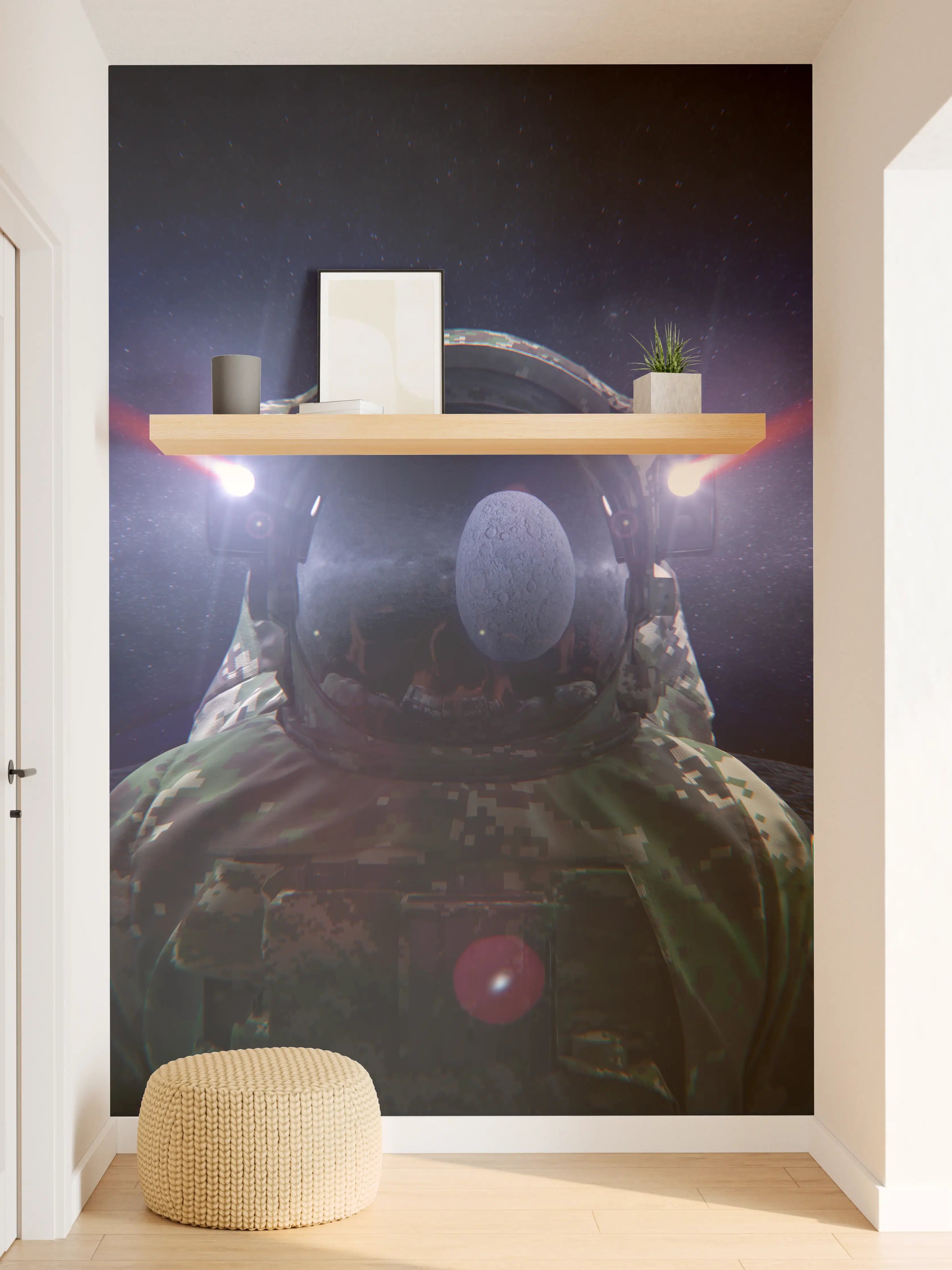 Wandverkleidung Flur - Space Force Soldat im Tarnanzug