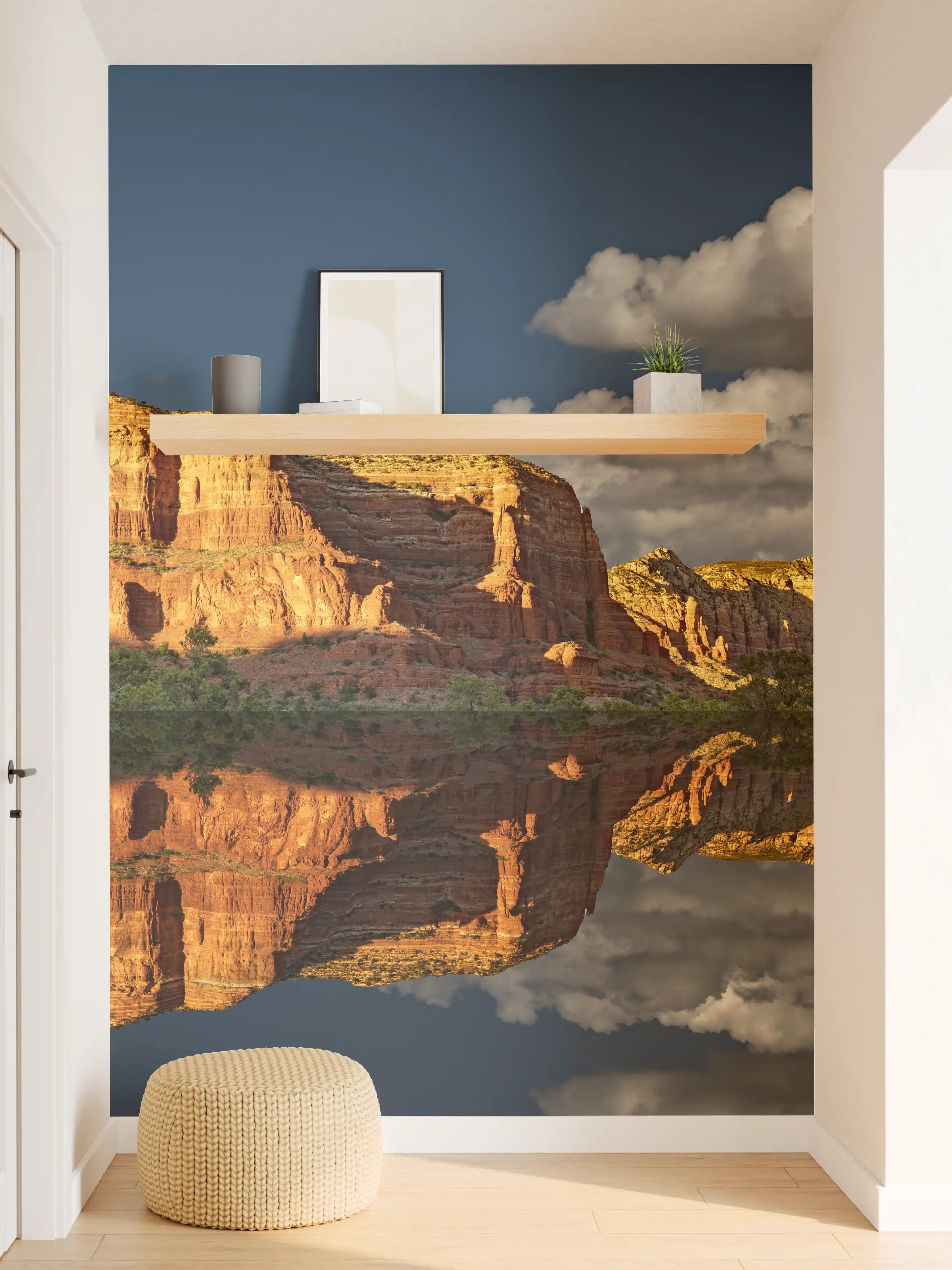 Wandverkleidung Flur - Spektakuläre Felsformation bei Sonnenuntergang