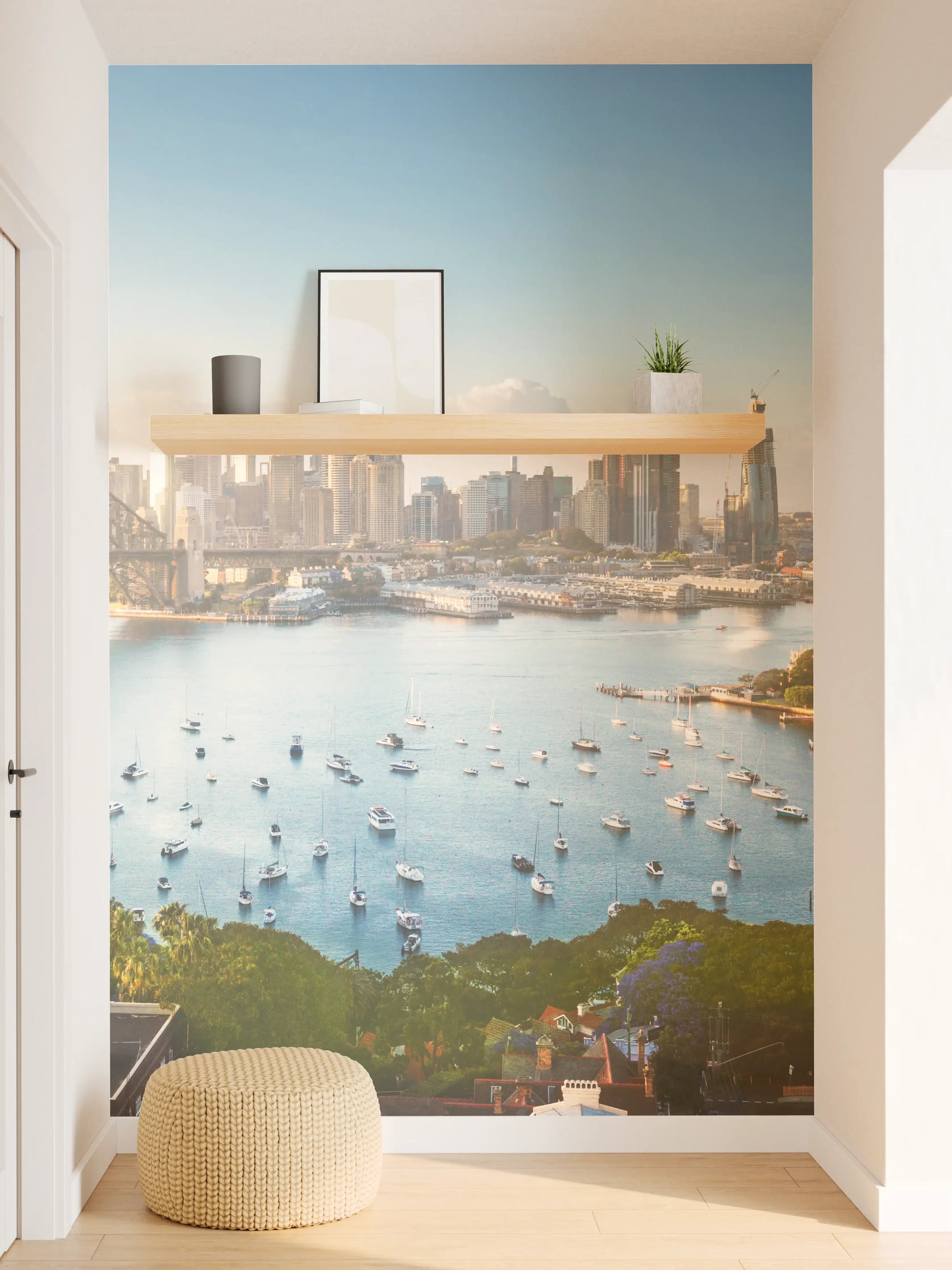 Wandverkleidung Flur - Stadtmotive mit Wasserblick