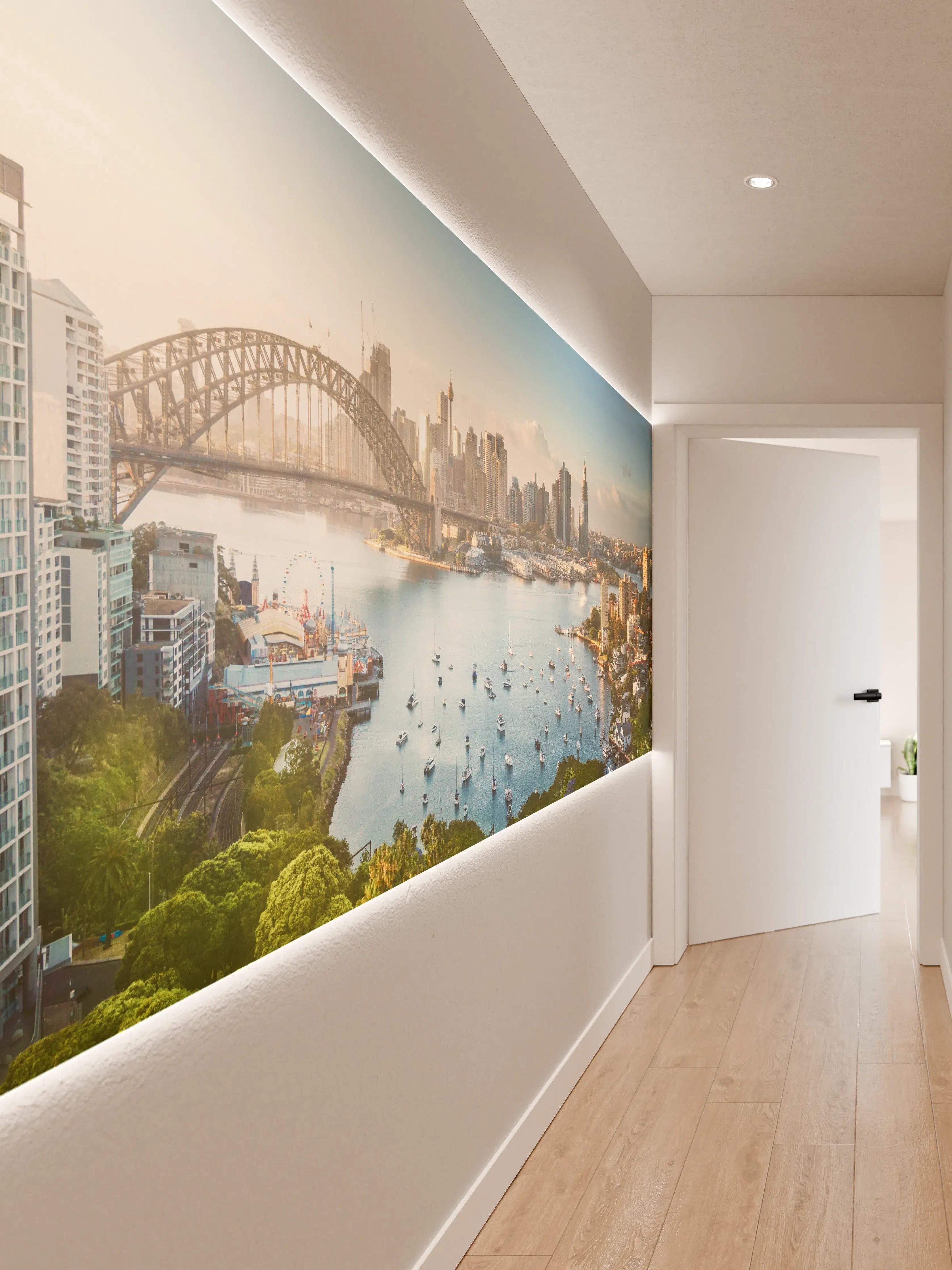 Wandverkleidung Flur - Stadtmotive mit Wasserblick