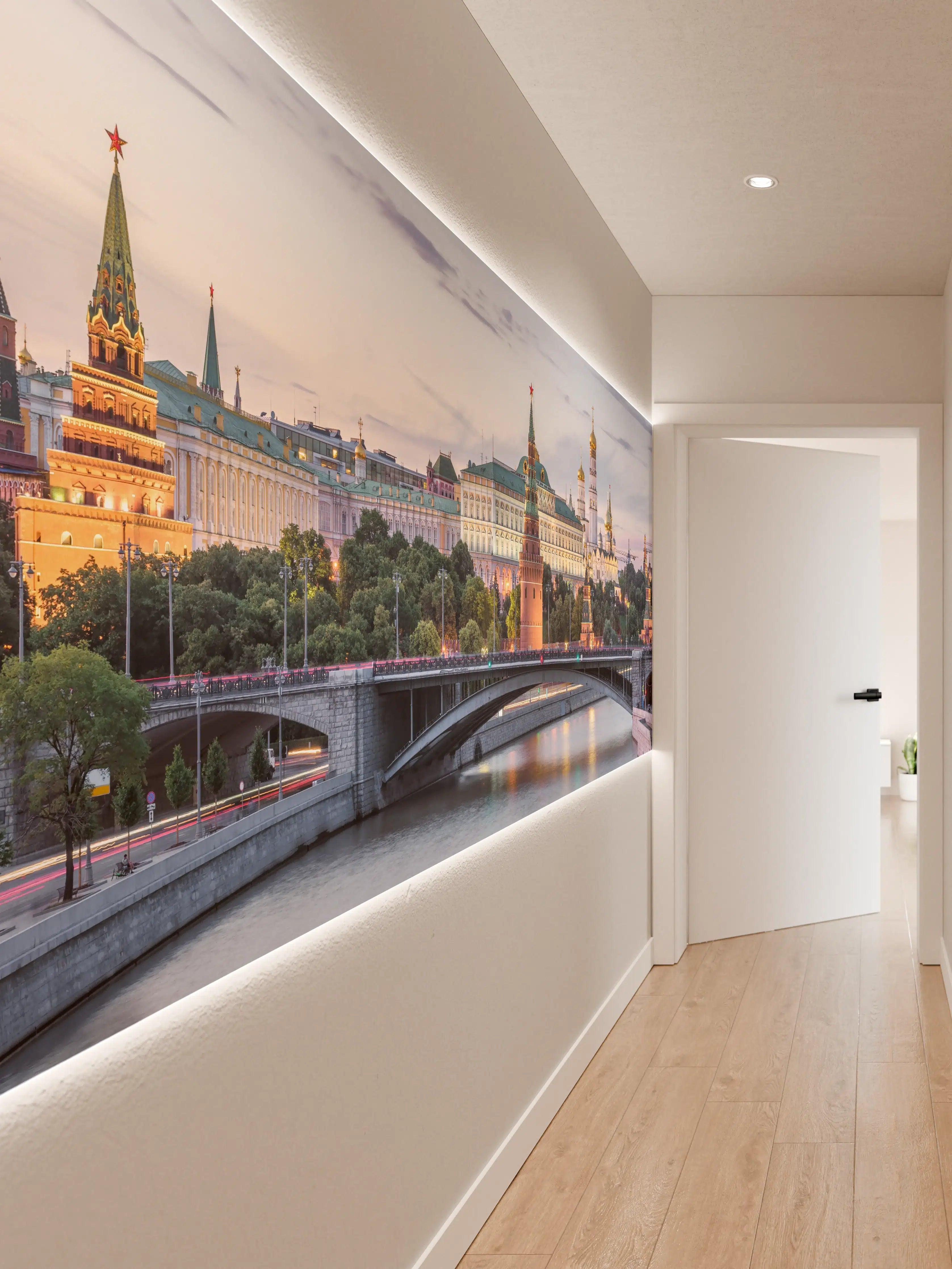 Wandverkleidung Flur - Städtelandschaft mit historischem Flair