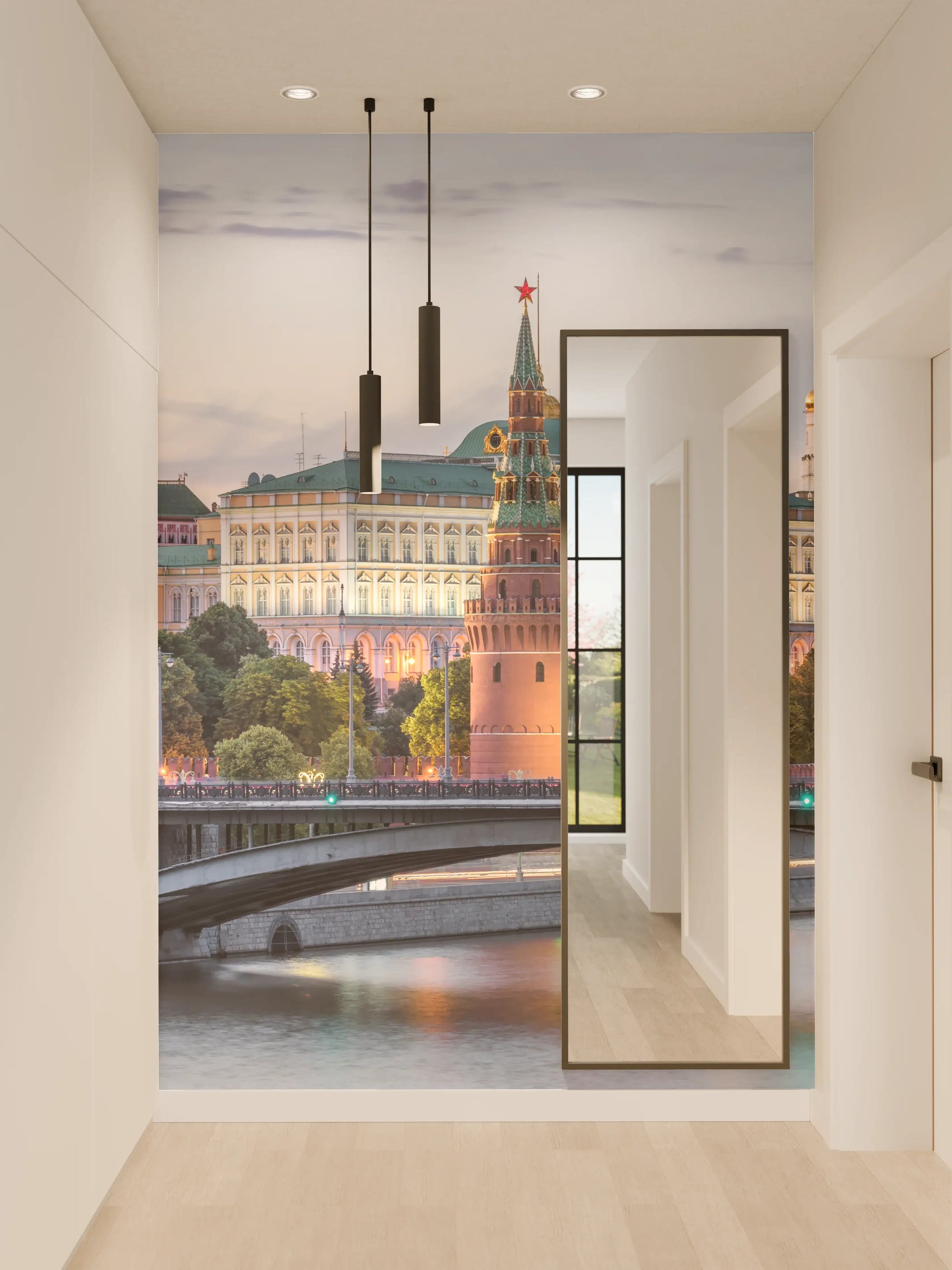 Wandverkleidung Flur - Städtelandschaft mit historischem Flair